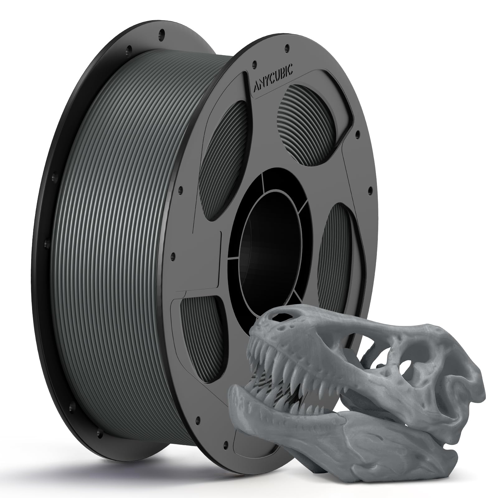 خيوط طابعة ثلاثية الأبعاد ANYCUBIC PLA، خيوط طباعة ثلاثية الأبعاد PLA بدقة أبعاد 1.75 مم +/- 0.02 مم، بكرة 1 كجم (2.2 رطل)، رمادي ذو ملمس