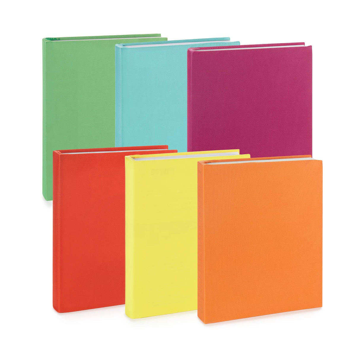 Blue Summit Supplies 6 Stretchable Book Covers for Hardcover, Colorful Fabric Book Cover for Classroom Textbook Protection and Care, Assorted Colors, for 11" by 11" Books, Stretchy