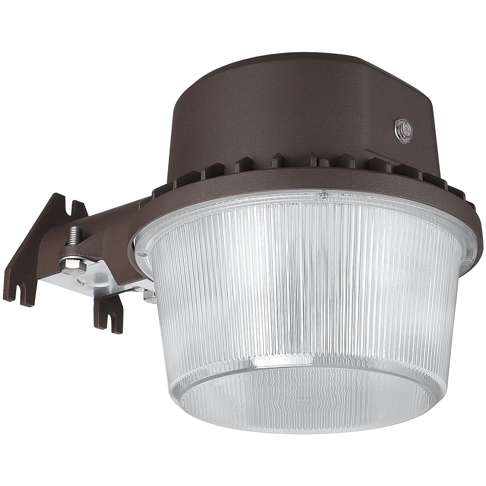 TORCHSTAR LED Stallleuchte, Dämmerung bis Morgengrauen Flächenleuchten mit Fotozelle, Außenbereich Sicherheitsflutlicht, ETL & FCC gelistet, IP65 Wasserdicht, Aluminiumgehäuse, 110-277V, Garage, Hof, 5000K Tageslicht, Bronze