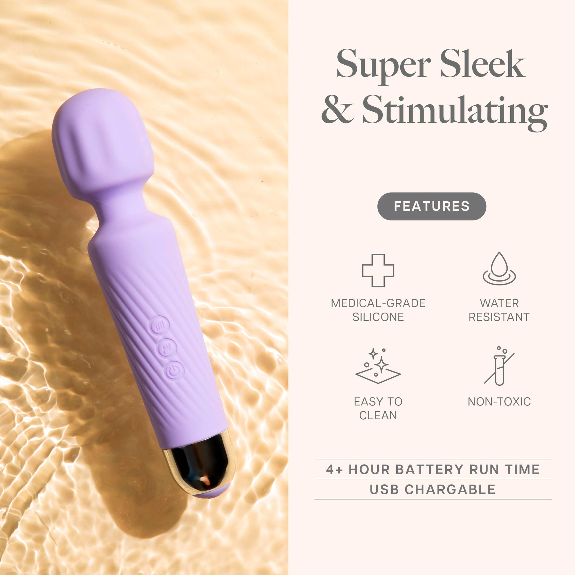 Ava Vibrator for Women – 4 Hour Battery Life | Water Resistant Body Safe Silicone | Clitoral Vibrator Sex Toy with 20 Patterns & 8 Speeds – Clit Stimulator Adult Sex Toys – Discreet Gift