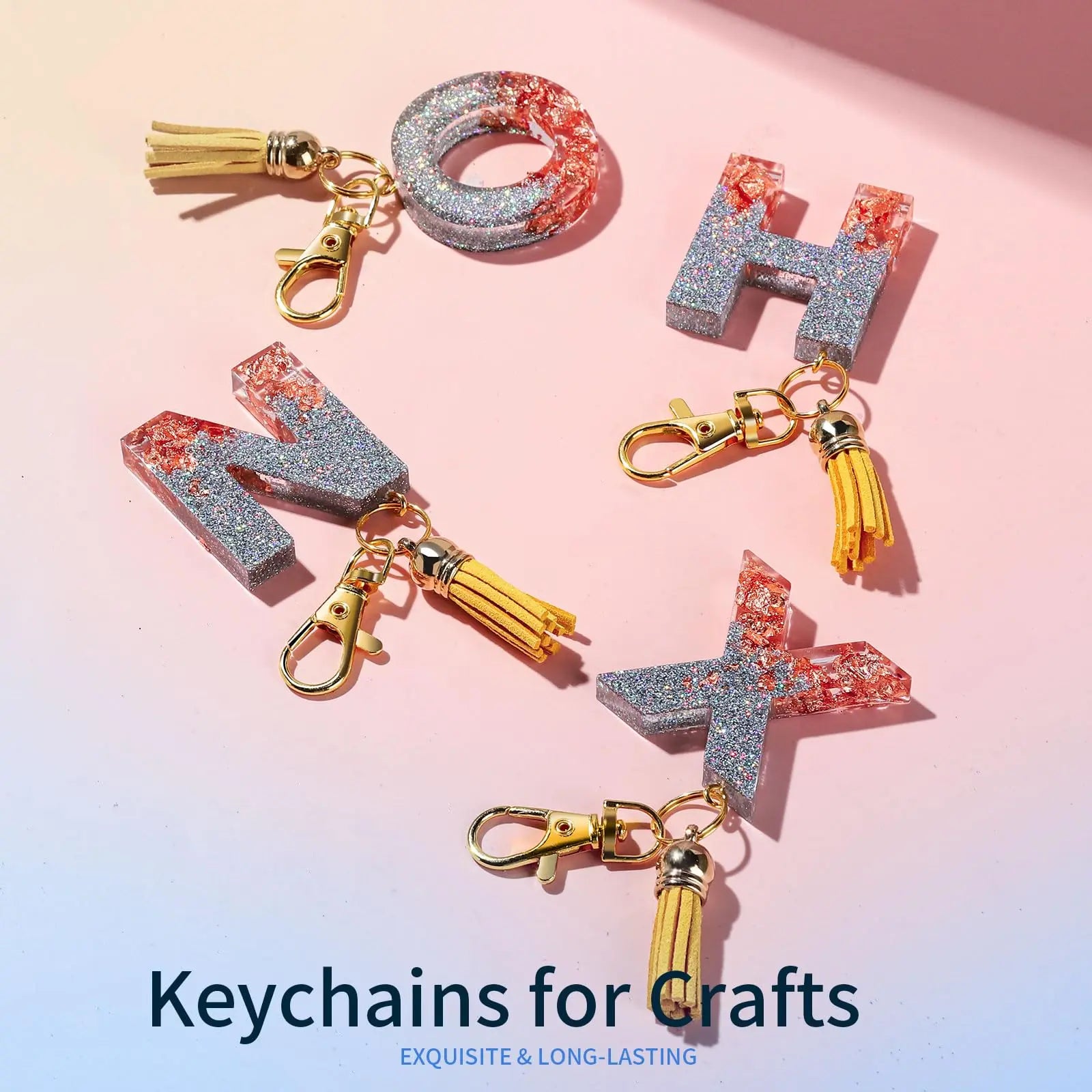 LEOBRO 60 PCS Swivel Snap Hooks and Key Rings, Keychain Clips and Key Chain Rings, Lobster Claw Clasps for Key Chains, Jewelry, Crafts, Gold