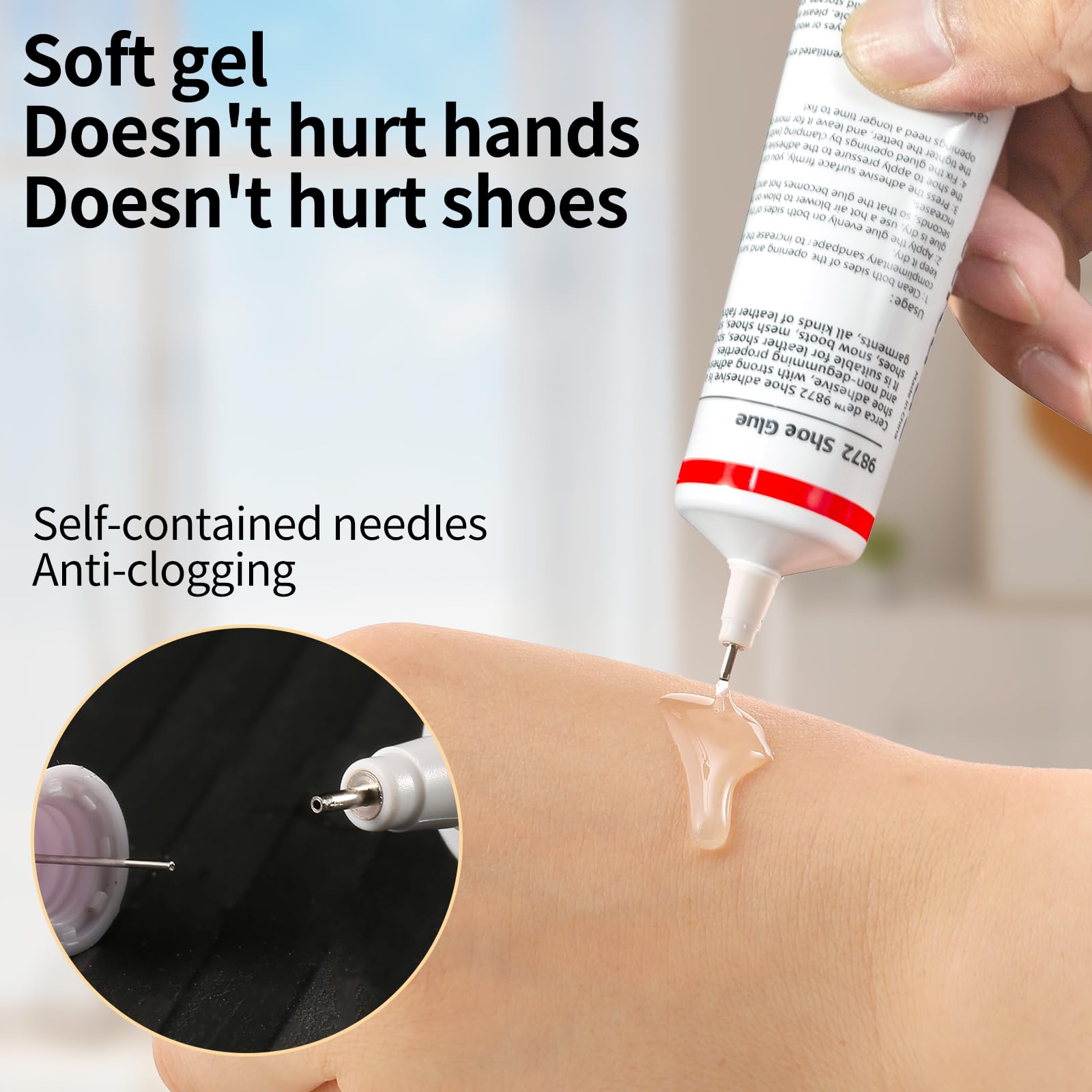 Cerca de Shoe Glue Heavy Duty，Shoe Sole Repair Adhesive，Clear, Waterproof, high Strength, Strong Shoe Glue for Sneakers, Leather Shoes, Hiking Shoes, Boots, Sandals, 60ml.