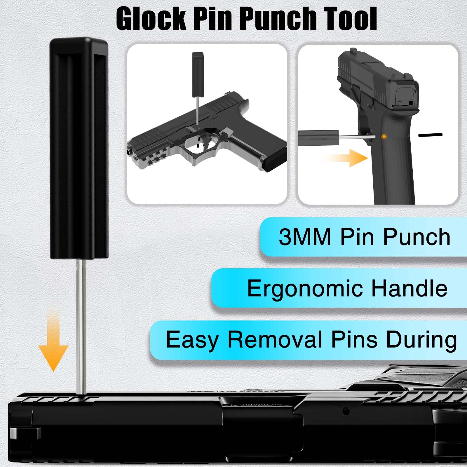Ltnsimy Tool Kit for Glock, Front Sight Remove Magazine Disassembly Tools for Glock 17 19 19x 26 27 43 43x Accessories