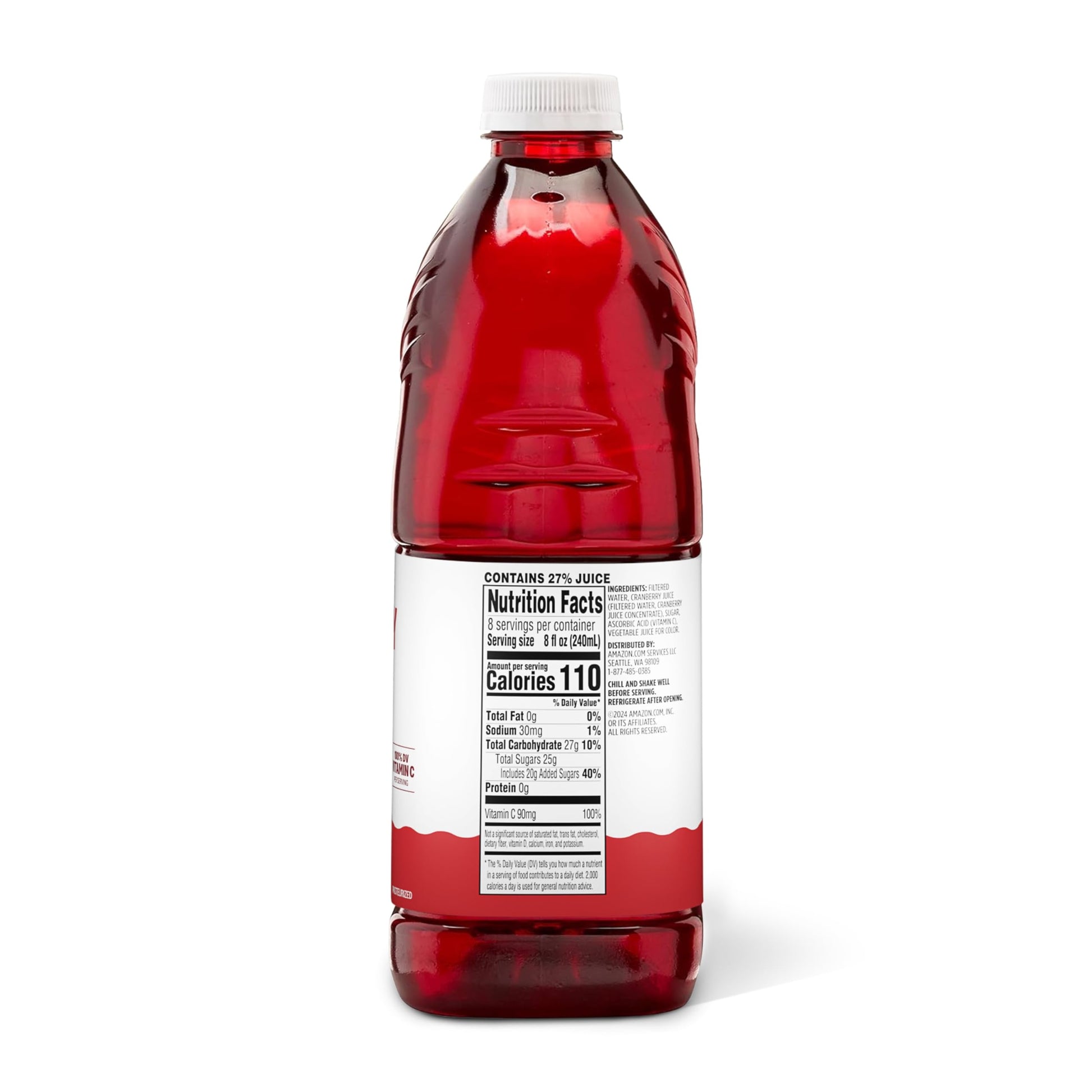 Amazon Grocery, Cranberry Juice Cocktail, 64 Fl Oz (Previously Happy Belly, Packaging May Vary)