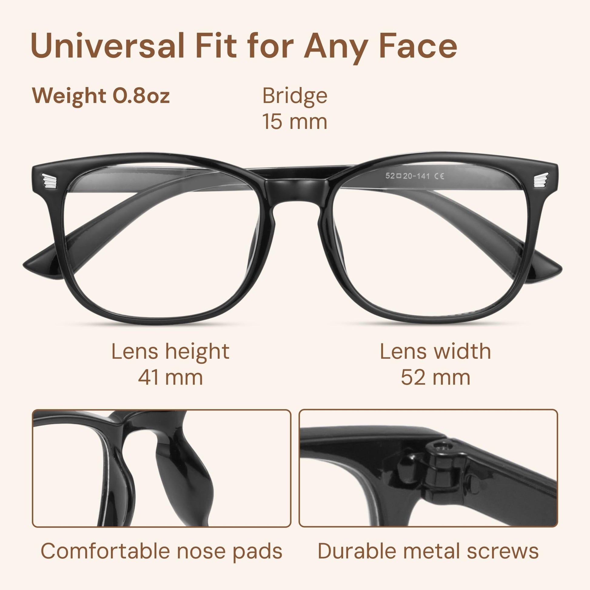 Gaoye Stylish Blue Light Glasses for Woman - Computer Glasses up to 99% Blue Light Blocking - Lightweight Frames - 3 pack