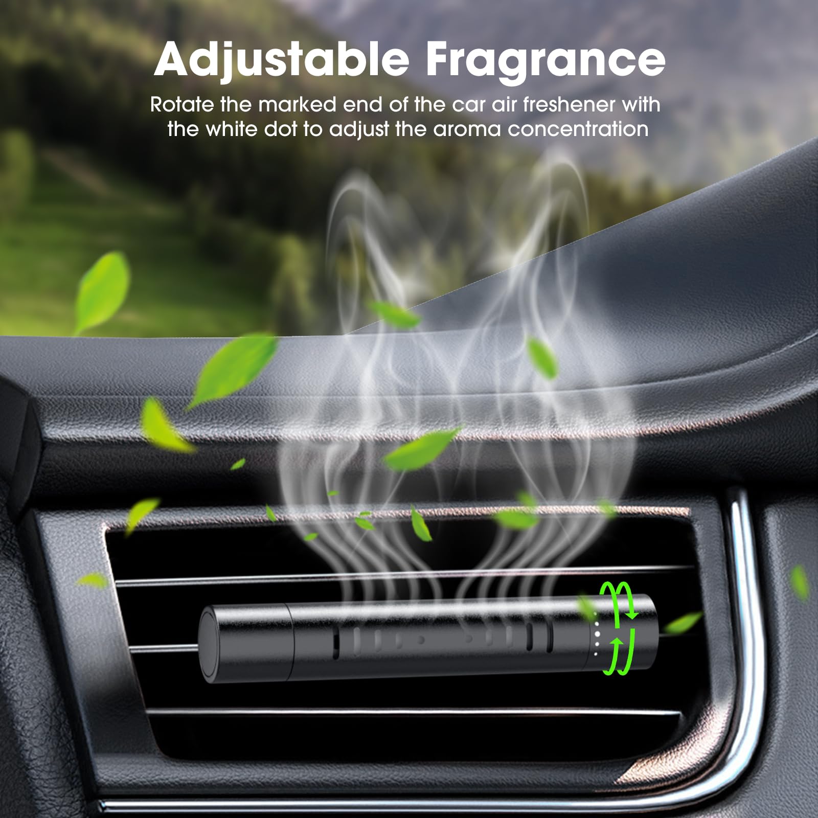 EORRZZY 2 Packs Custom Car Air Freshener Diffuser Vent Clips for Car Decoration Accessories with 12 Refill Sticks for Cars, Office, Kitchen, Bathroom, Pet Houses