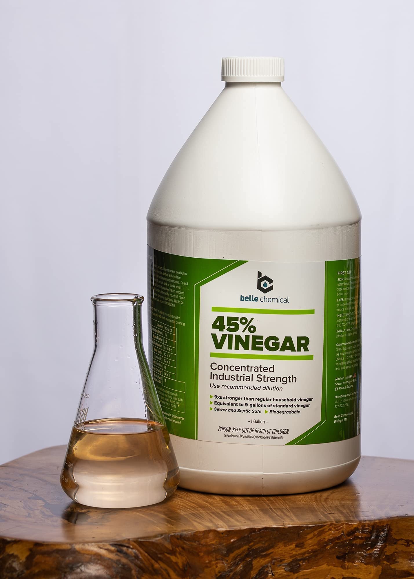 45% Pure Vinegar - Concentrated Industrial Grade (1-Gallon)