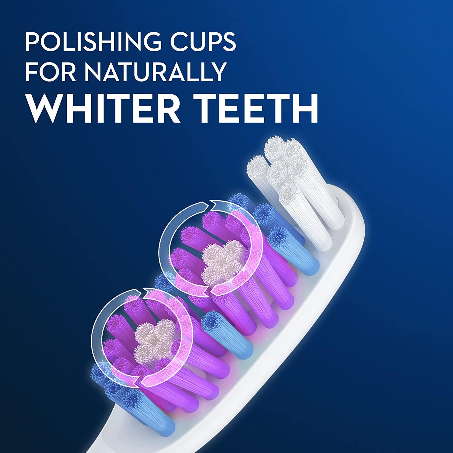 Oral-B Advantage Vivid Dual Action Whitening Toothbrushes, Soft, Tooth Brush Pack of 4 Count, Tooth Brushes (Packaging and Product Color May Vary)