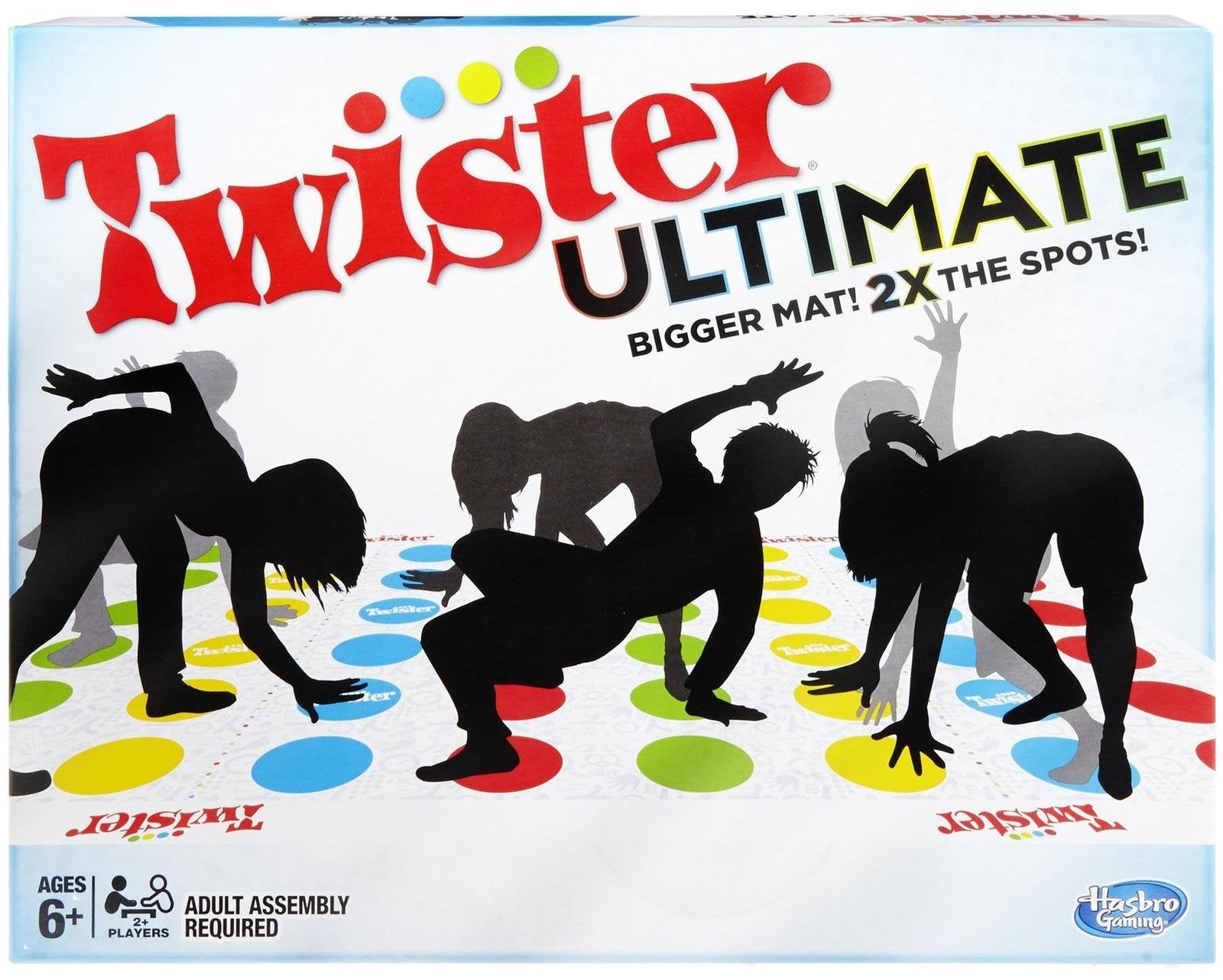 Hasbro Gaming Twister Ultimate: Größere Matte, mehr Farbfelder, Familienspiel, Kinderspiel, Partyspiel ab 6 Jahren; Kompatibel mit Alexa (Amazon Exklusiv)