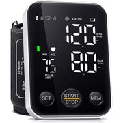Oklar Blood Pressure Monitor Upper Arm Monitors for Home Use BP Machine Sphygmomanometer with 2x120 Reading Memory Adjustable Arm Cuff 8.7"-15.7" Large Display with LED Background Light Storage Bag