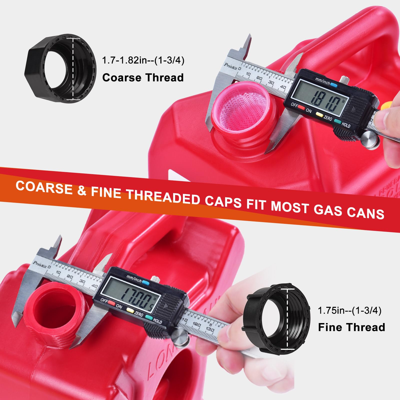 Gas Can Spout Replacement Kit, Gas Can Nozzle Replacement (2 Kit-White) All gaskets are installed and ready to use upon receipt. For 1/2/5/10 gallon gas can. Easy and convenient to use