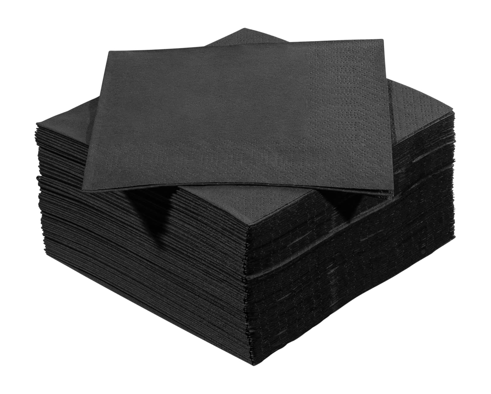 Black Beverage Napkins, 2-Ply Disposable Paper Napkins-Bar, Cocktail, Weddings, Birthday, EU Made, (300 Count)
