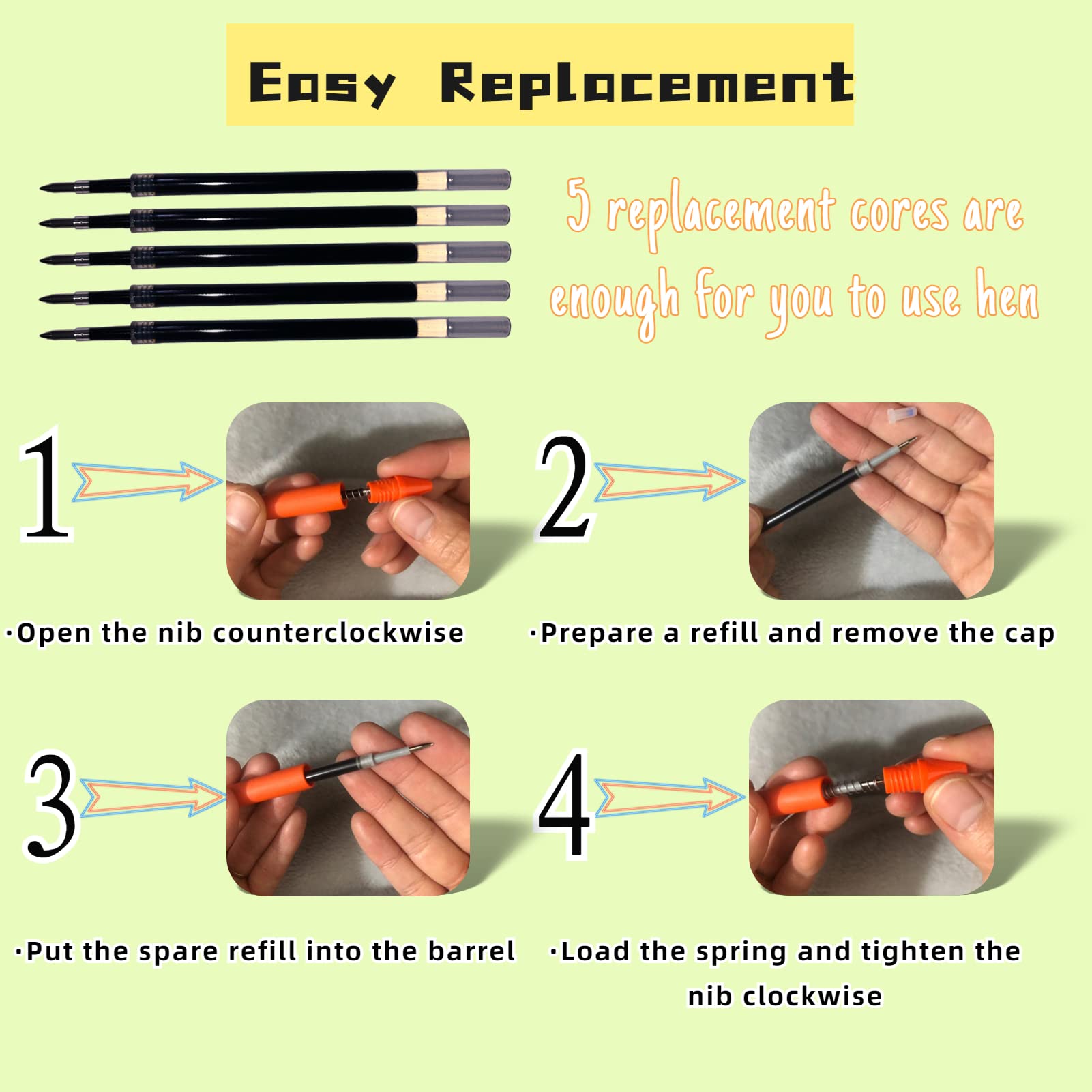APQA 10pcs Mouse Head Character Ears Pens Set, Retr ctable Ballpoint Pen, Multi Color Jumbo Autograph Princess Pencil Signature Office Desk Stationary Accessories, Gift for Teacher Student
