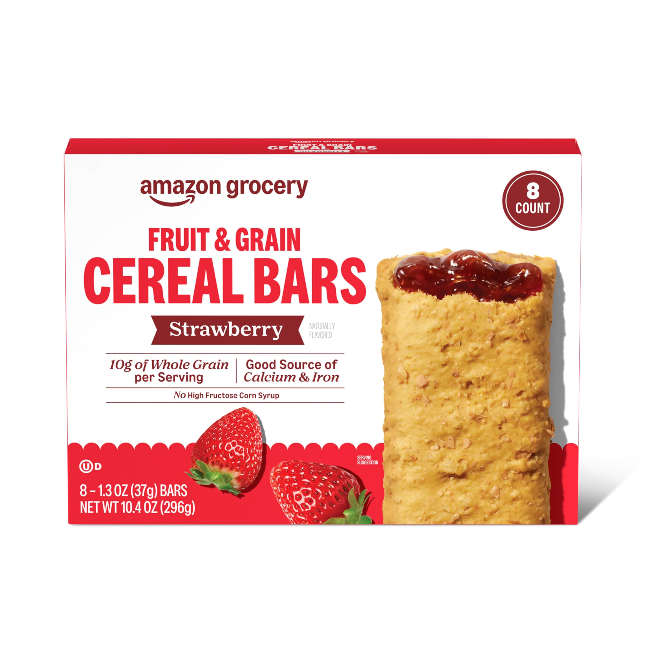 Grocery, Fruit & Grain Cereal Bars, Strawberry, 10.4 Oz, 8 Ct (Previously Happy Belly, Packaging May Vary)