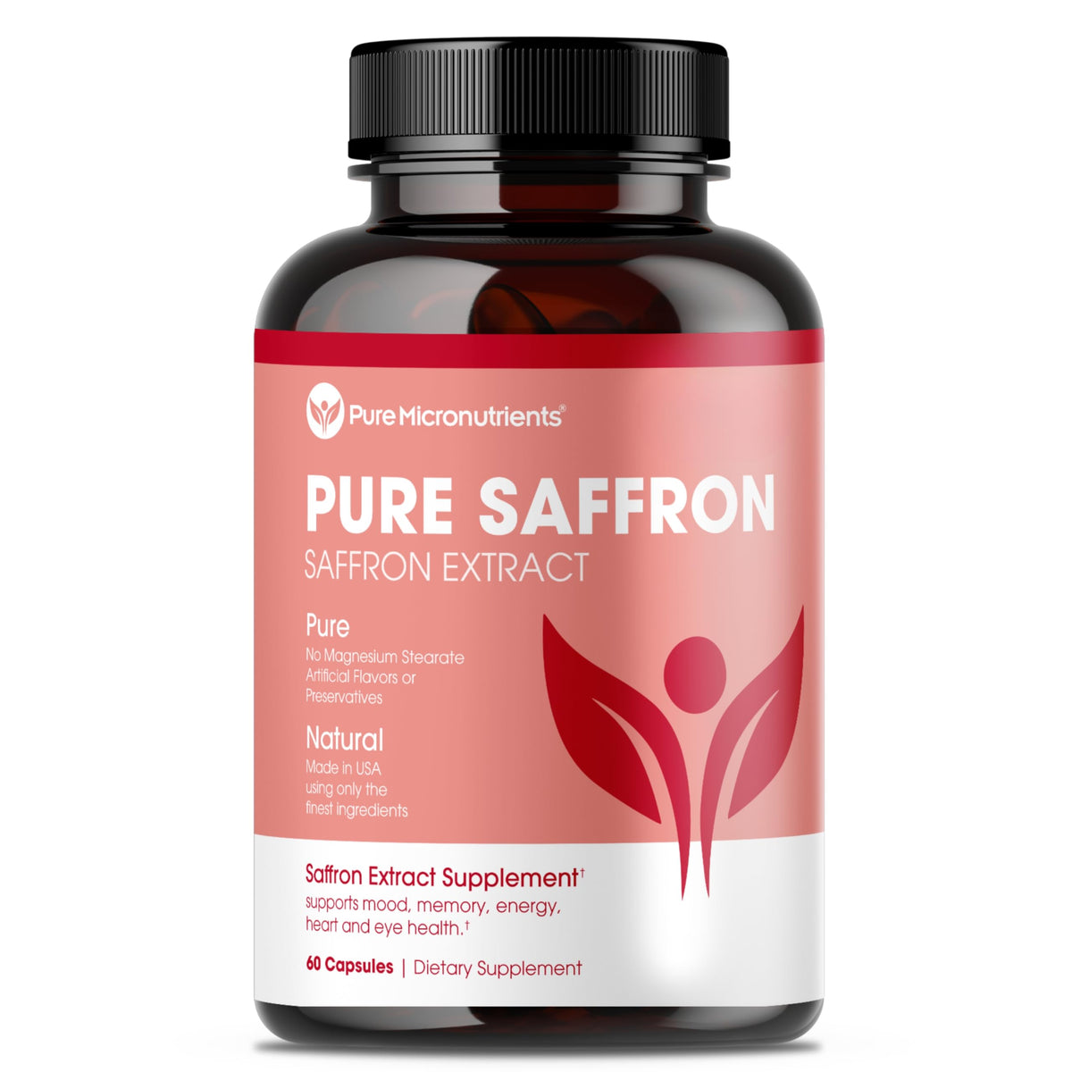 Safran-Nahrungsergänzungsmittel – 100 % reine Safranextrakt-Kapseln – Steigern Sie Energie und Stimmung, unterstützen Sie die Augen- und Herzgesundheit