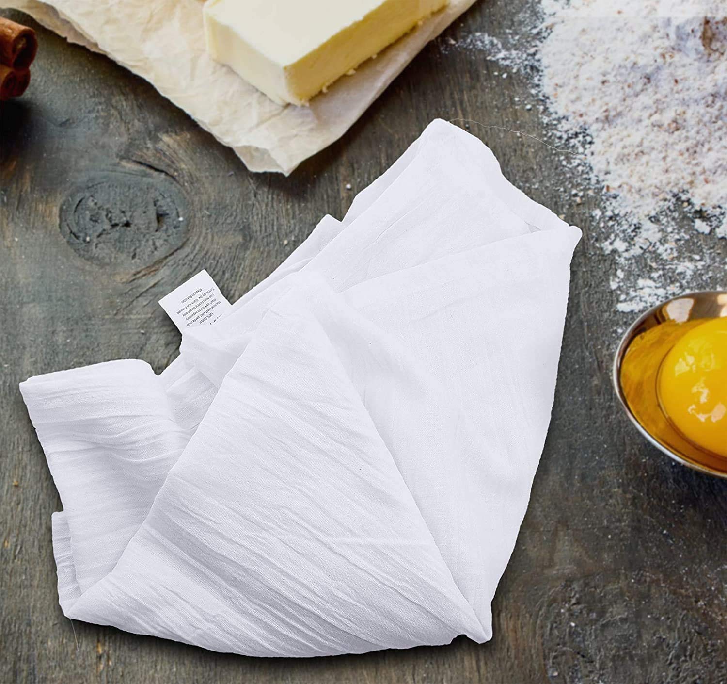SIMPLI-MAGIC Kitchen Towels, 24"x24", Flour Sack White 12 Count