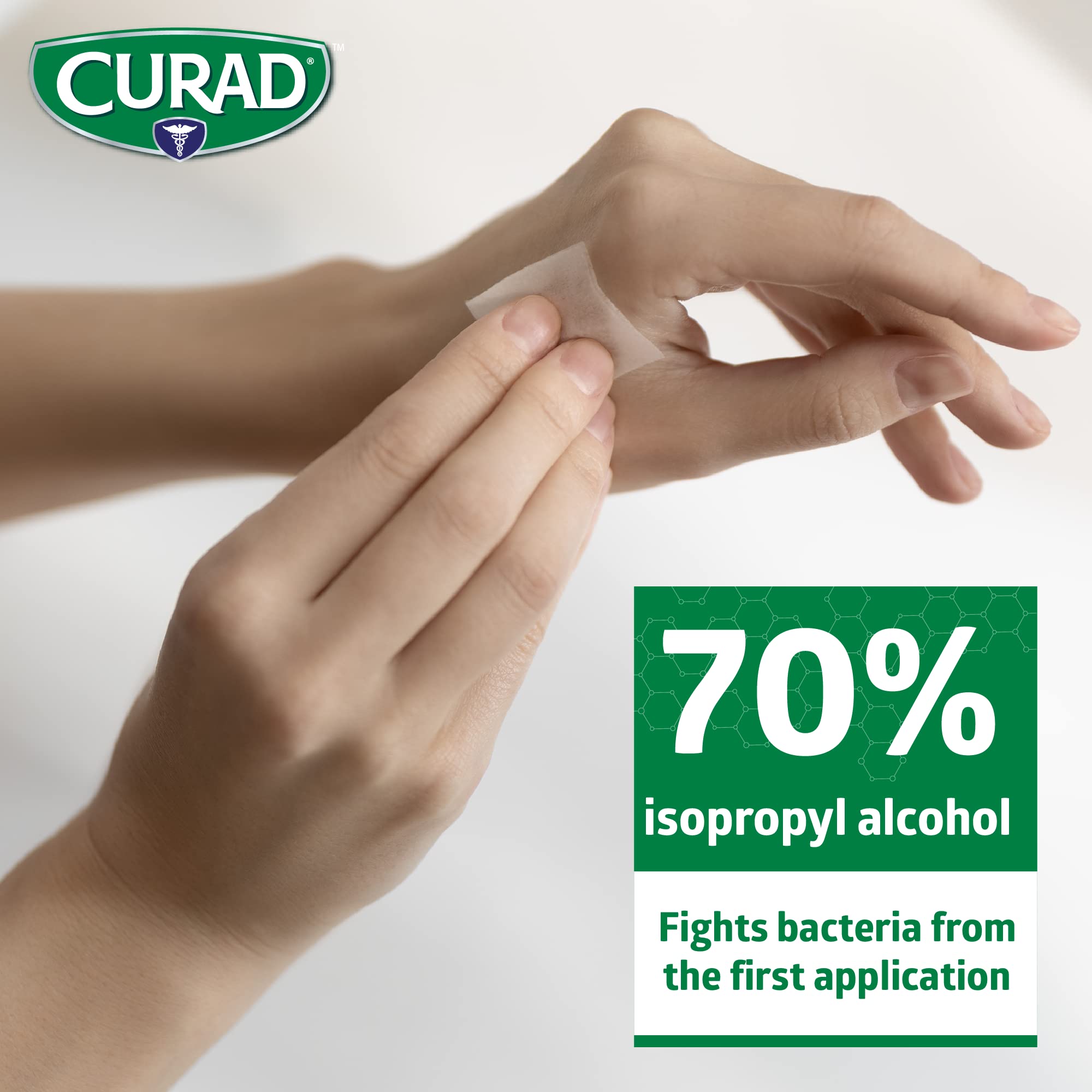 CURAD Alcohol Prep Pads (Pack of 4 Boxes) 400 Pieces of Medium Isopropyl Alcohol Wipes Individually Wrapped First Aid Alcohol Swabs for Cuts & Scrapes; for General Cleansing