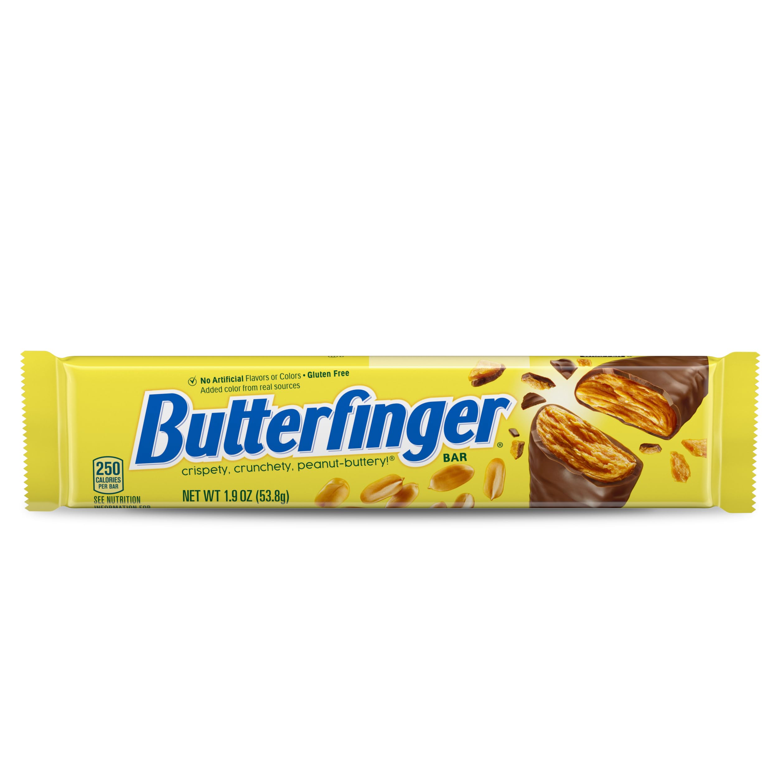 Butterfinger, Großpackung mit 36 Stück, schokoladig, erdnussbutterig, normale Größe, einzeln verpackte Schokoriegel, je 53 g