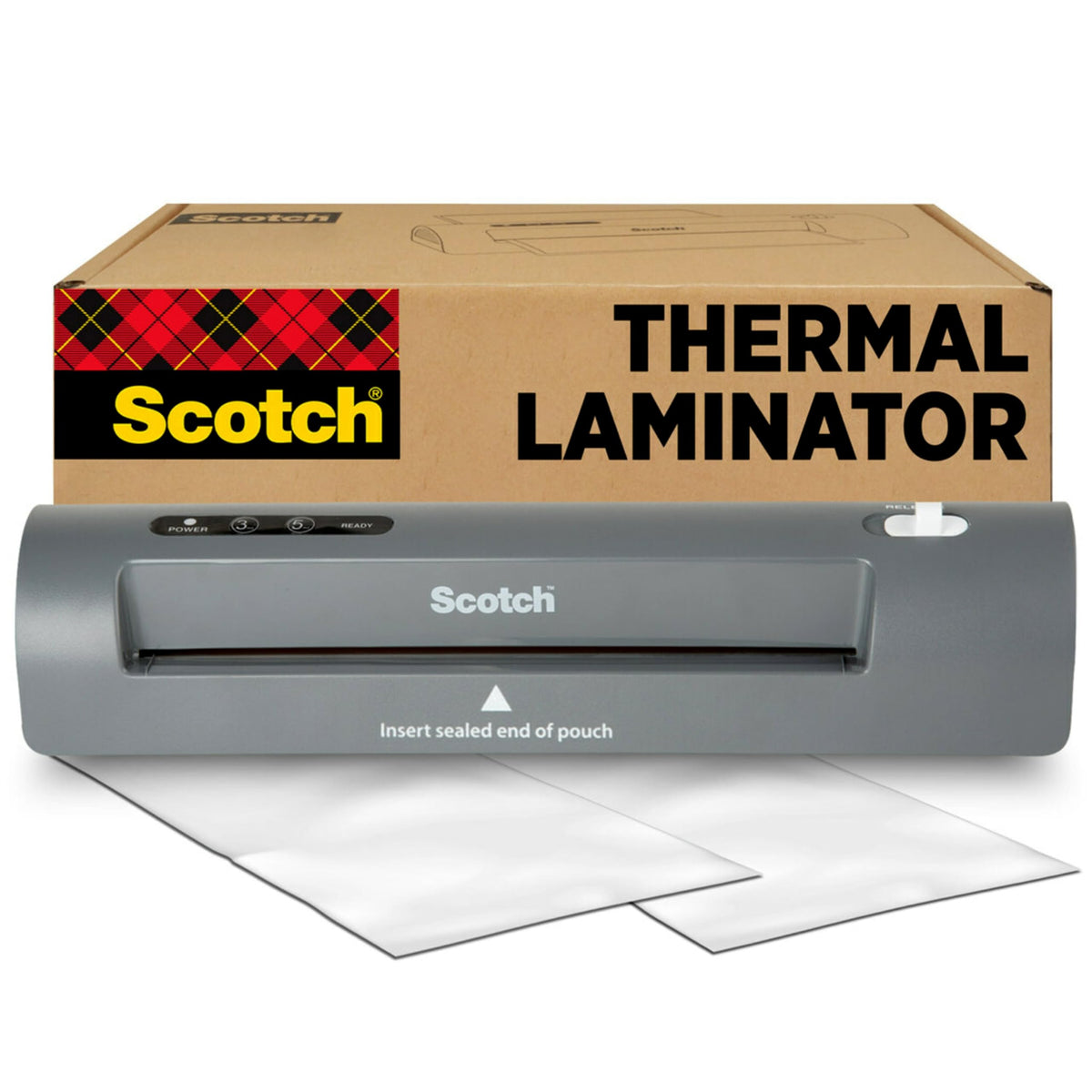 Scotch TL901X Thermo-Laminiergerät, 1 Laminiergerät, Grau, zum Laminieren von Schulaufgaben und Dokumenten, für Wohnheim- oder Schulbedarf, 9 Zoll.