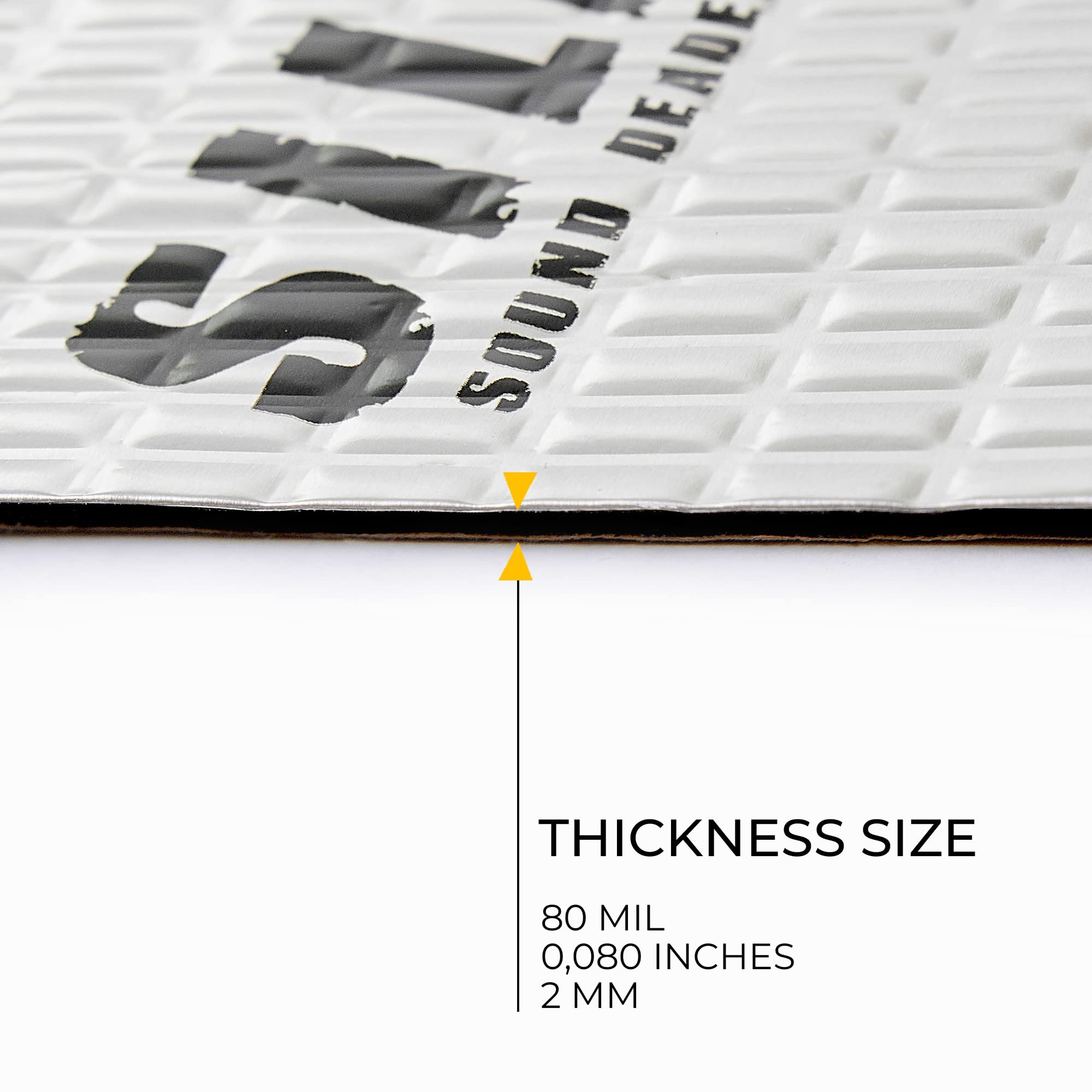 Siless 80 mil (2mm) 36 sqft (3.4 sqm) Car Sound Deadening mat - Butyl Automotive Sound Deadener - Noise Insulation and Vibration Dampening Material (36 sqft)