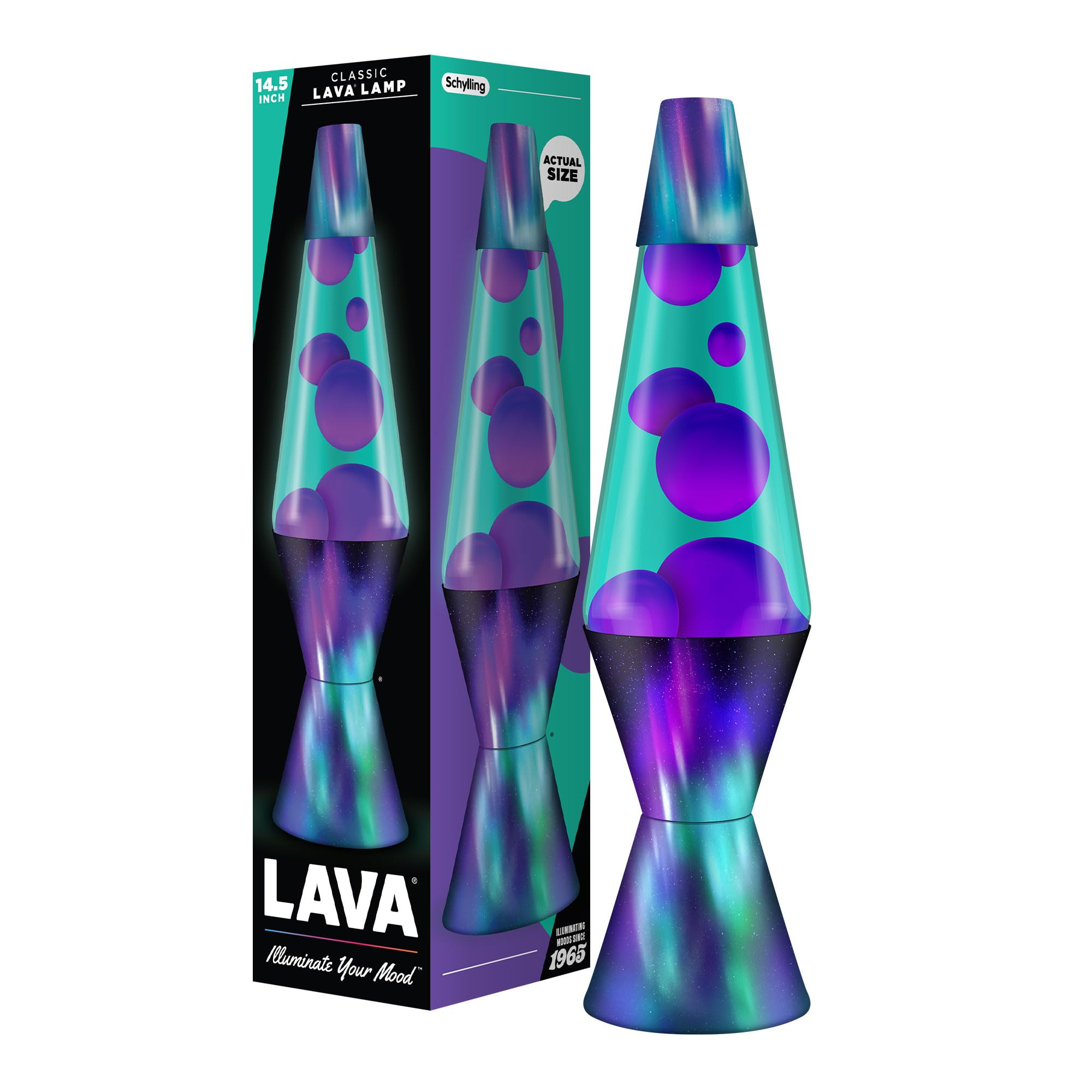 The Original Lava Lamp - 14.5" Aurora Borealis - Classic Liquid Motion Lamp - Purple Wax and Blue Liquid - Item #2047 ( Exclusive)