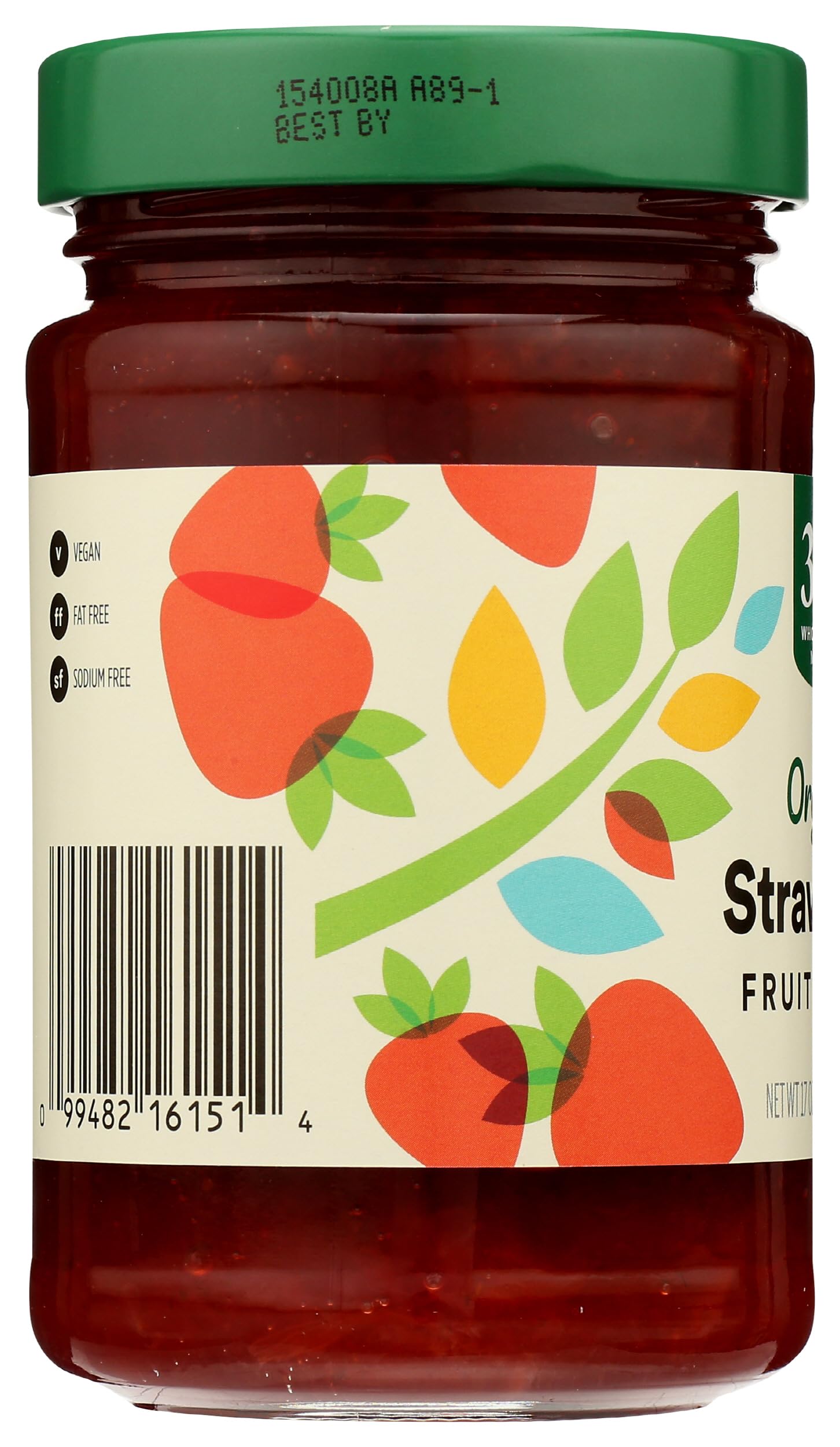 365 by Whole Foods Market, Organic Strawberry Fruit Spread, 17 Ounce