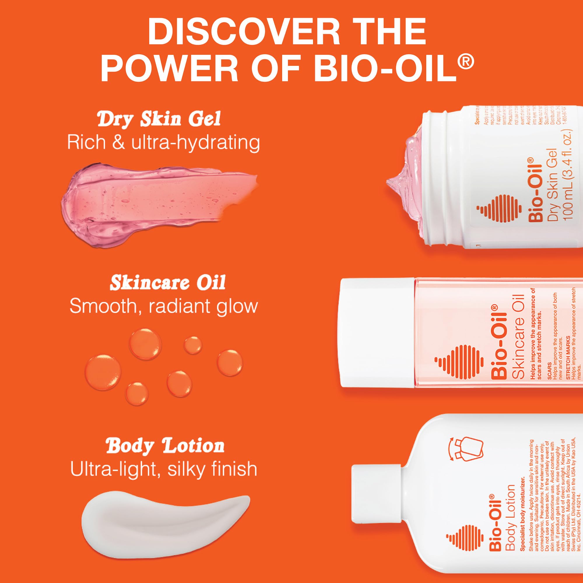 Bio-Oil Moisturizing Body Lotion for Dry Skin, Ultra-Lightweight High-Oil Hydration, with Jojoba, Rosehip, Shea, and Hyaluronic Acid, 8.5 Oz