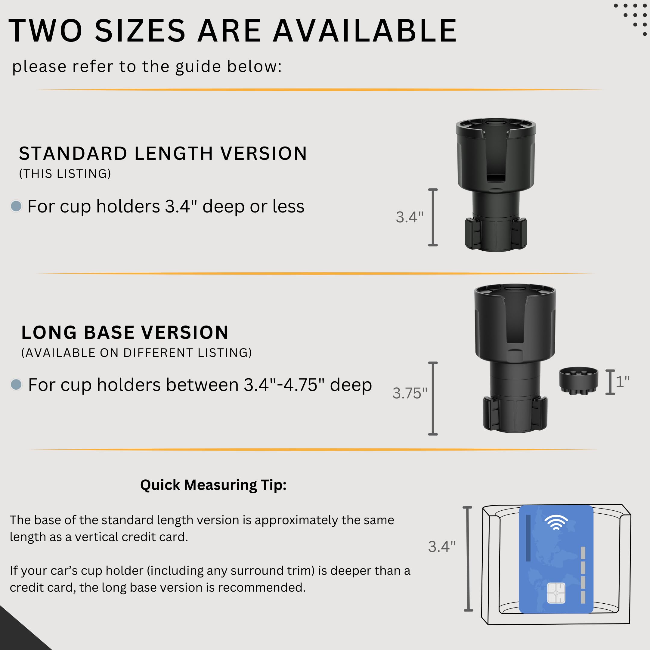 Swigzy [Patented & Upgraded] Car Cup Holder Expander - Adapter Holds: Hydro-Flask, Yeti, Nalgene, Owala, Large (32 40 oz) Water Bottles - Adjustable Expandable Insert Extender – Universal