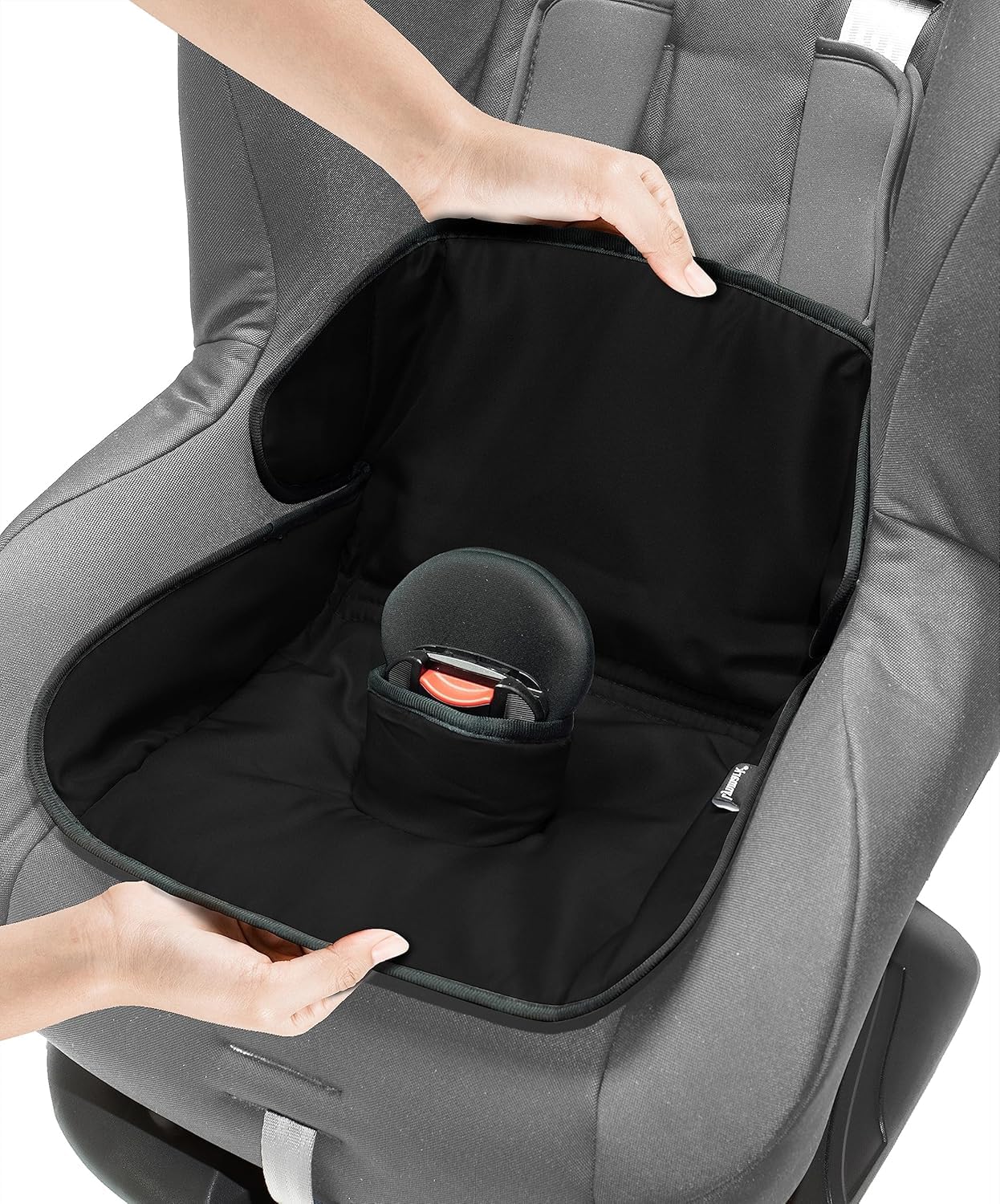 Lynmark Piddle Pads Car Seat Potty Training Cover - Waterproof Soft Toddler and Baby Car Seat Protector Mat- Travel-Friendly Universal Machine Washable Liner for Spills, Nappy Leaks, Accidents- Black