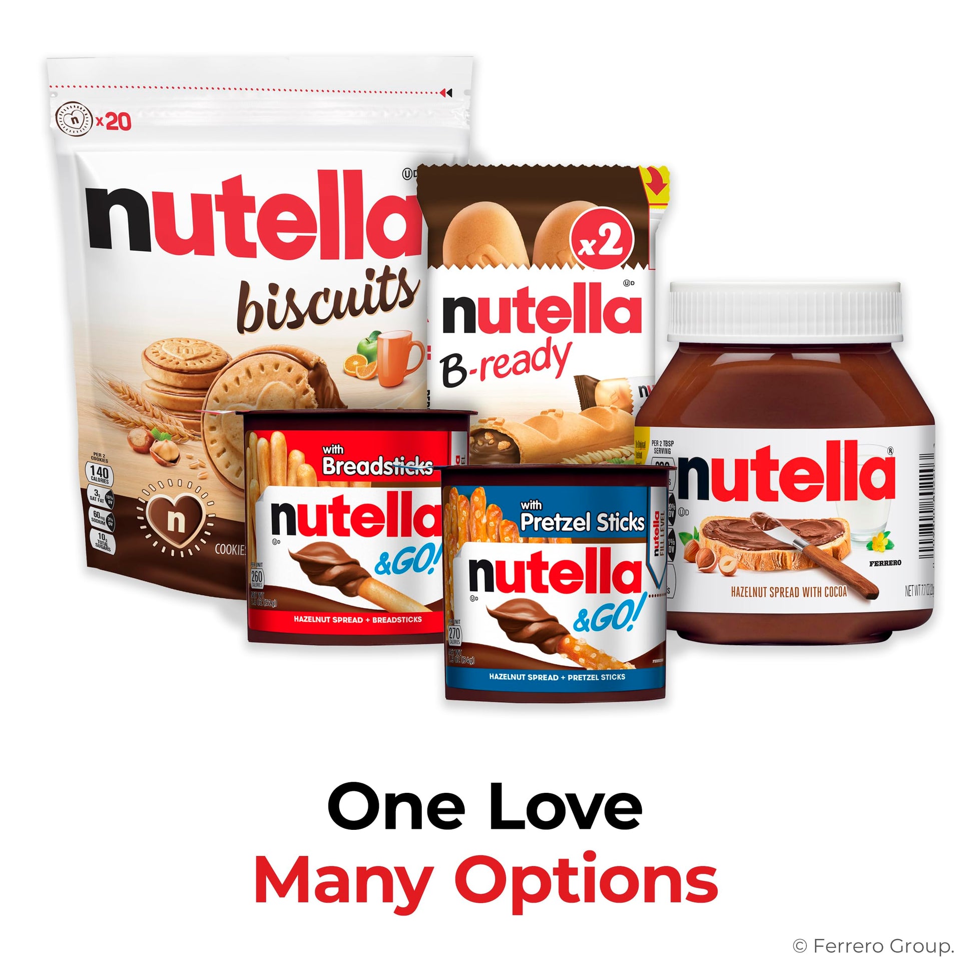 Nutella & GO! Bulk 24 Pack, Hazelnut and Cocoa Spread with Breadsticks, Stocking Stuffers, Snack Cups, 1.8 oz Each​