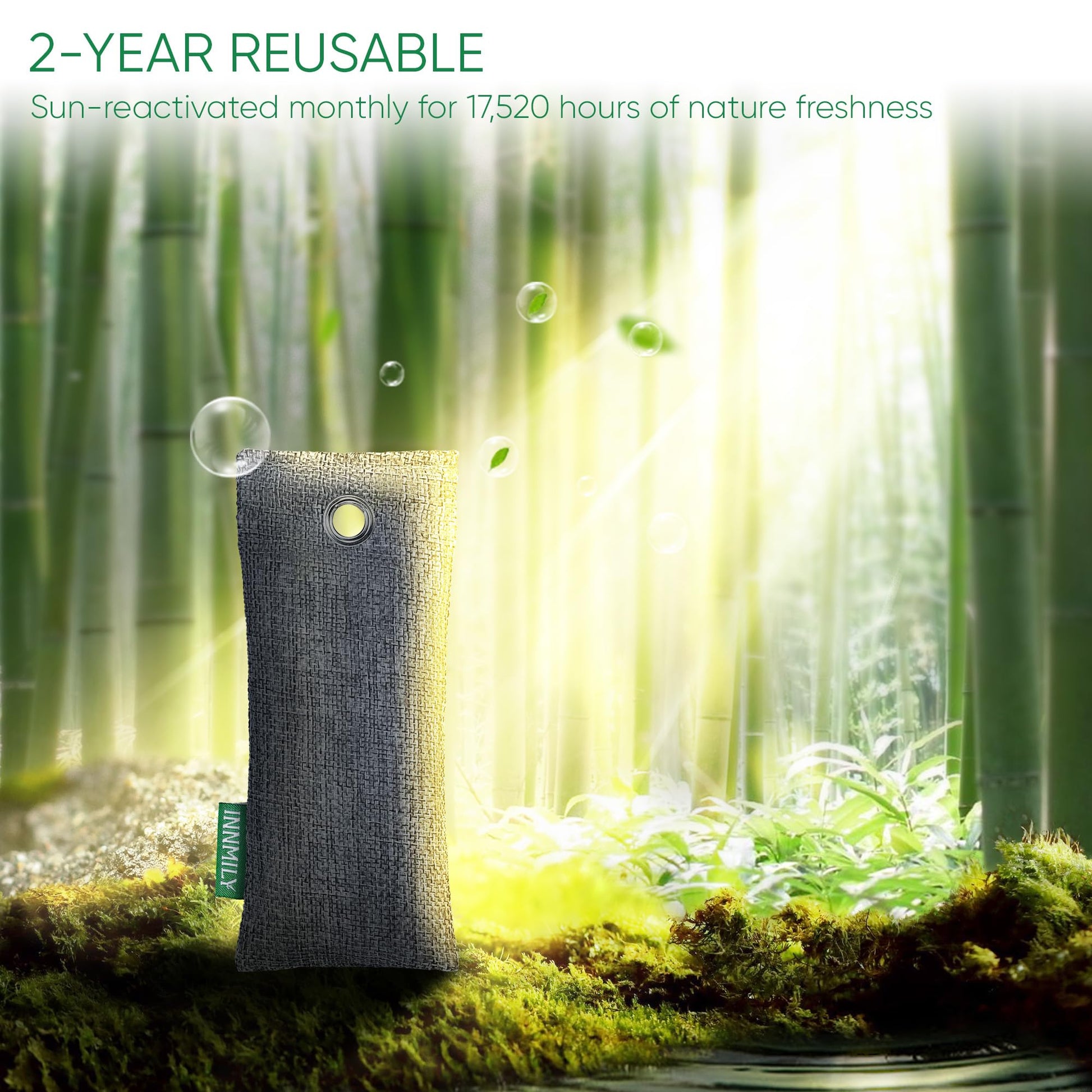 Activated Charcoal Odor Absorber, 6 Pack Natural Shoe Odor Eliminator, Bamboo Charcoal Air Purifying Bags, Sneaker Deodorizer and Moisture Absorbers for Clean Footwear, Shoe Odor Remover