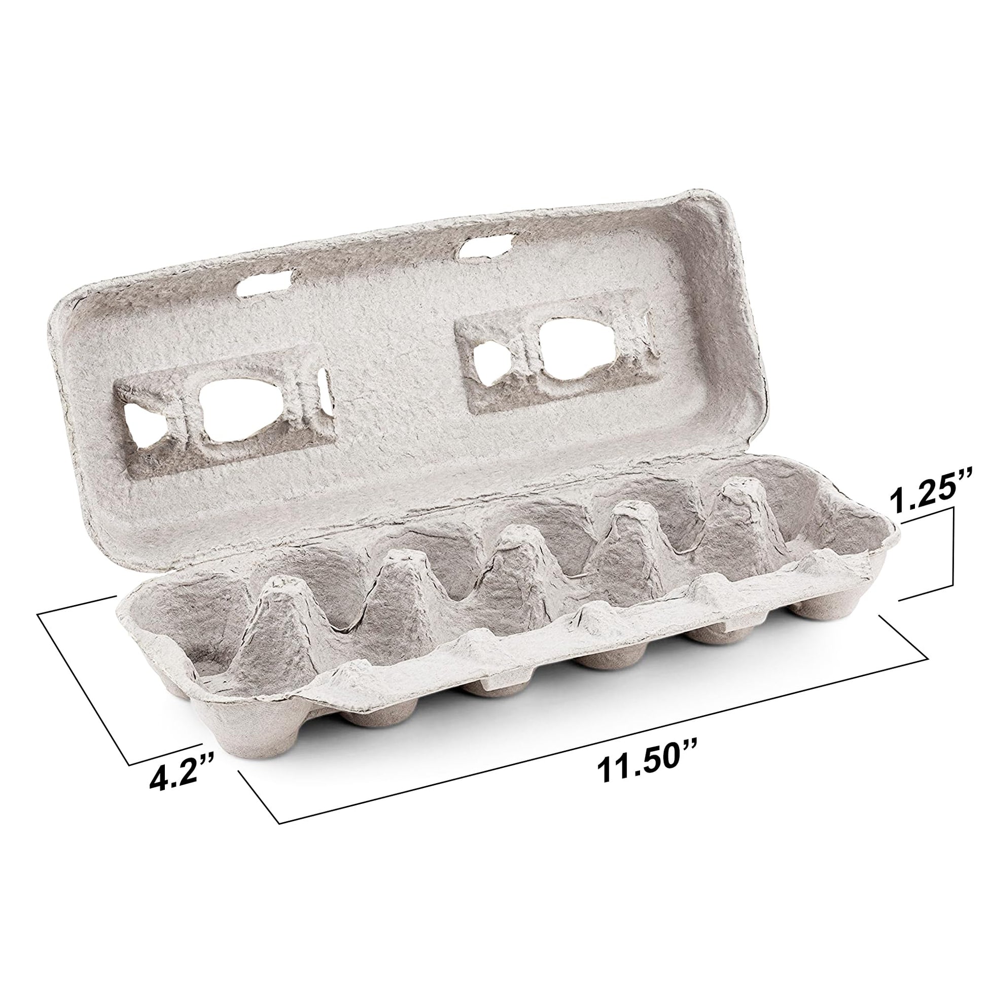 MT Products Blank Natural Pulp Egg Cartons Bulk Holds Up to Twelve Eggs - 1 Dozen - Cardboard Material Perfect For Storing Extra Eggs (25 Pieces) - Made in USA