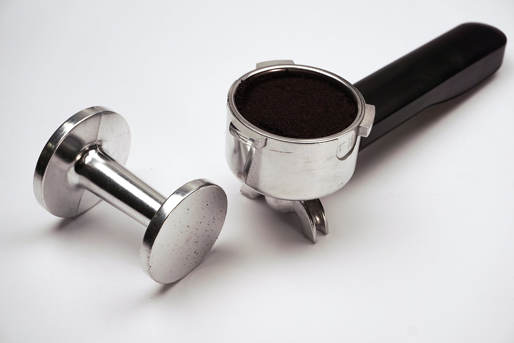 RSVP International Espresso Coffee Kitchen Tool Home and Commercial Use, Dual Sided Tamper, Aluminum Alloy