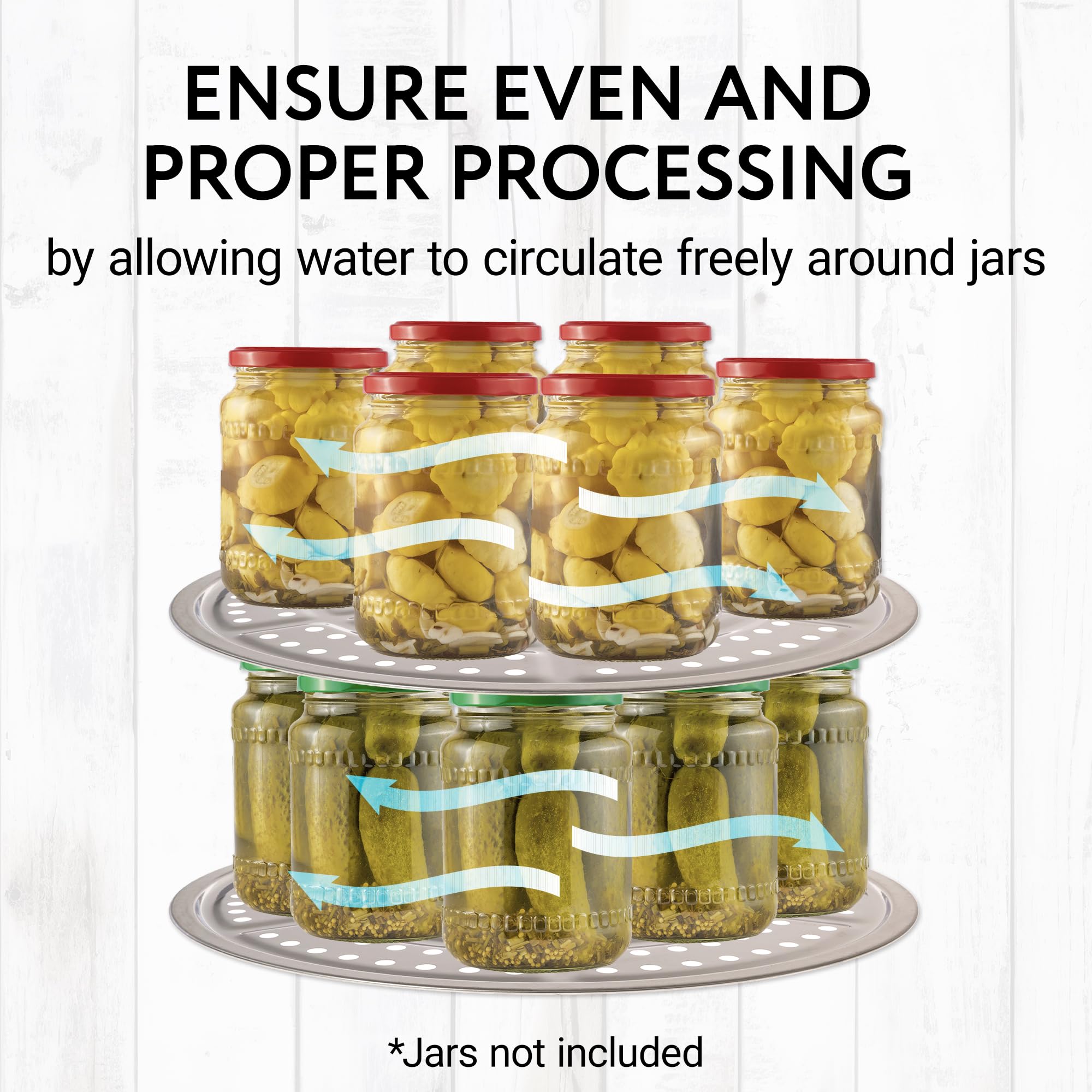 IMPRESA 2-Pack Canning Rack for Pressure Cooker - Stainless Steel - Compatible with Presto, All American Pressure Canner and More - 11 Inch (28cm Canners for Canning)