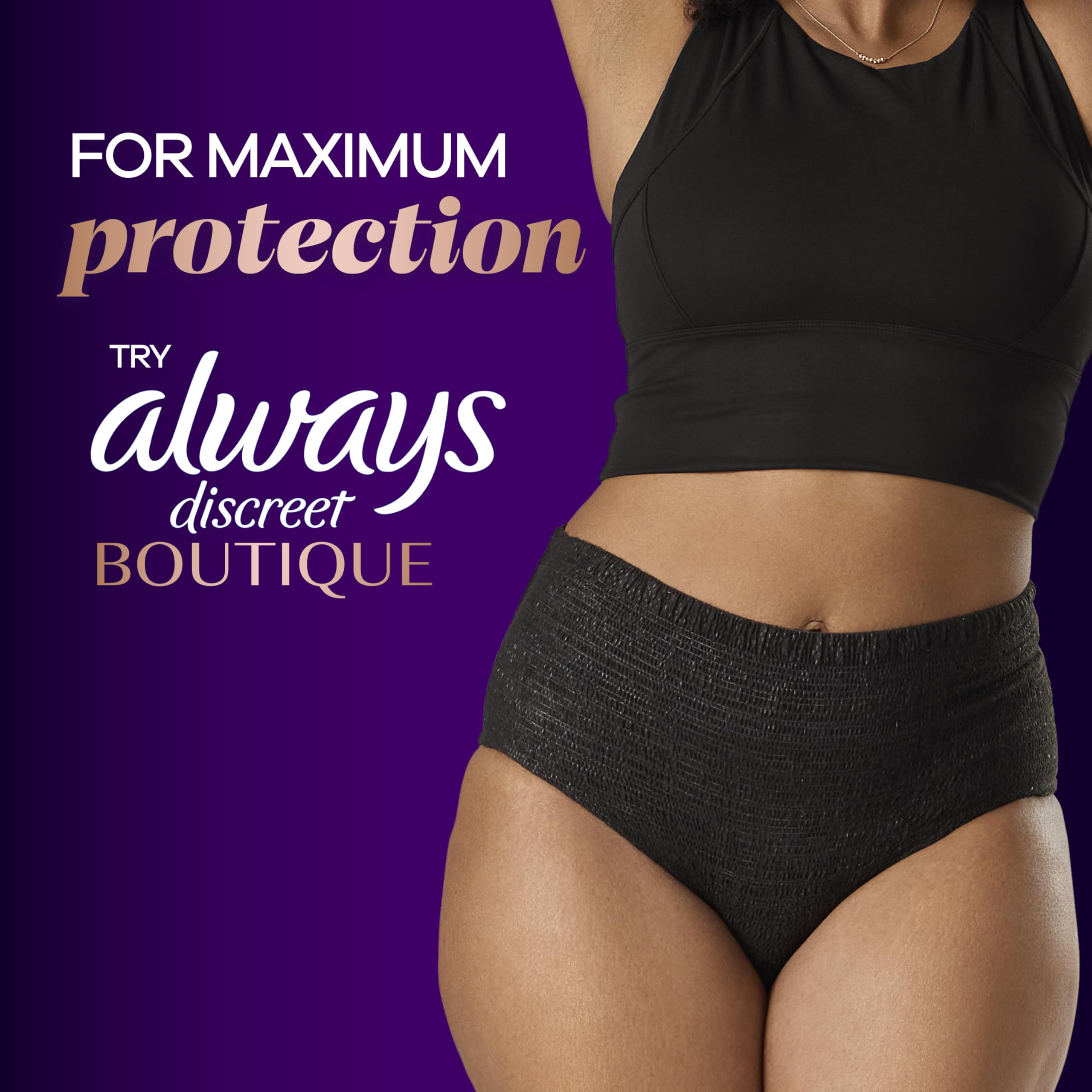 Always Discreet Adult Incontinence Pads for Women, Light Absorbency, Regular Length, Postpartum Pads, 30 Count (3 Packs of 30)