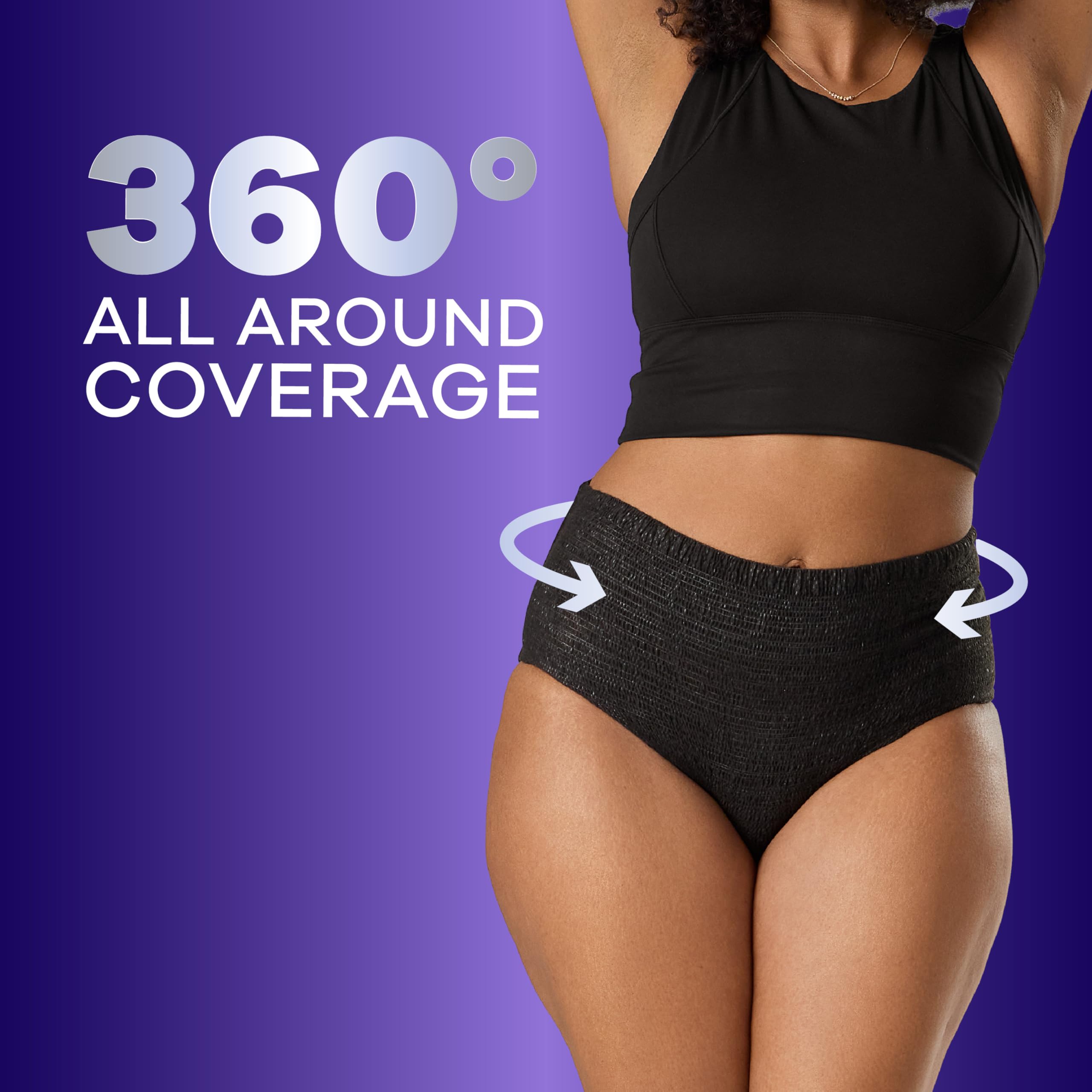Always Discreet Adult Incontinence Overnight Underwear for Women, Small/Medium, Up to 100% Bladder Leak Protection, 14 Count