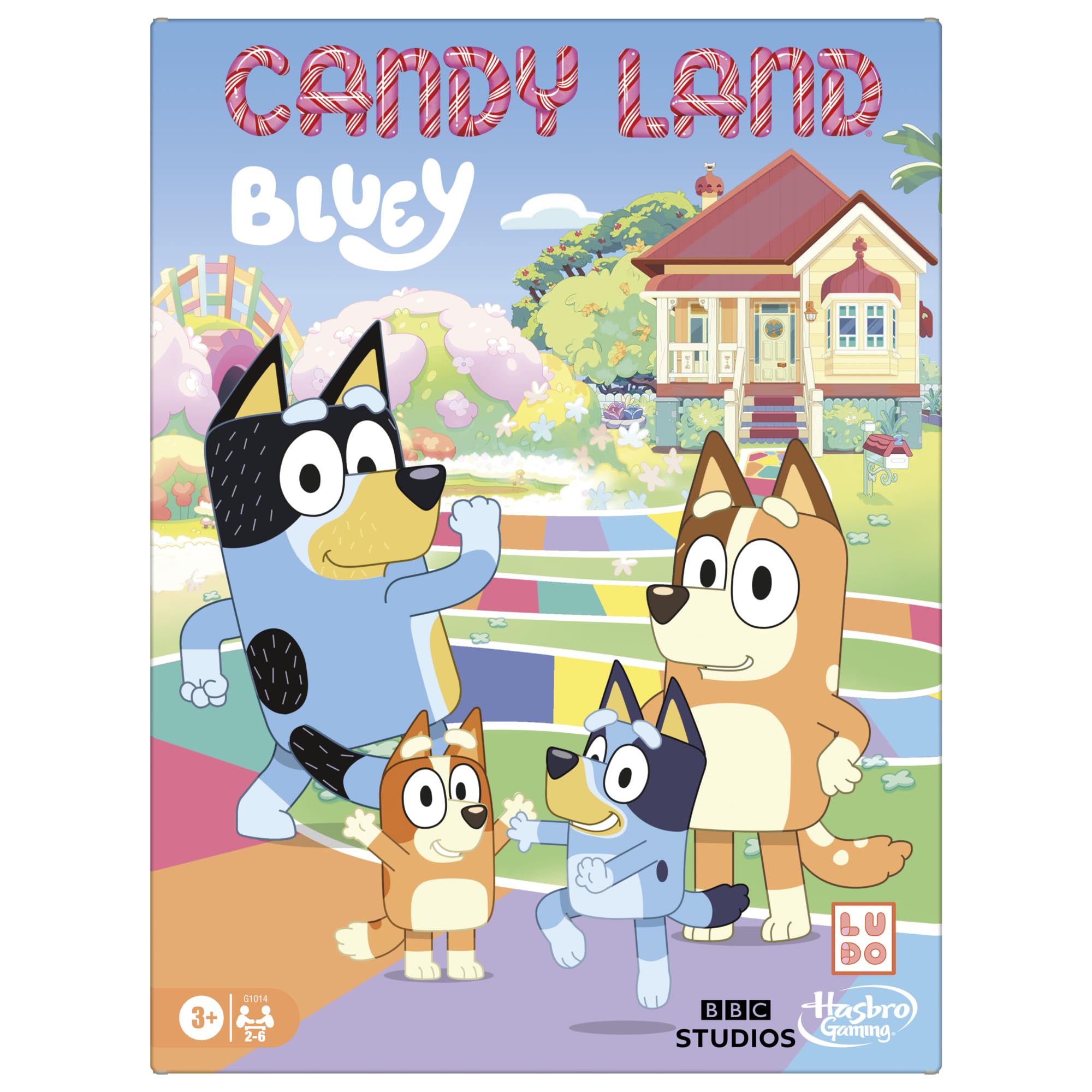 Hasbro Gaming Candy Land Bluey Edition Brettspiel | Für Kinder ab 3 Jahren | 2-6 Spieler | Spiele als Papa, Mama, Bluey, Bingo, Muffin oder Socks | Vorschulspiele | Geschenke für Kinder (Amazon Exklusiv)