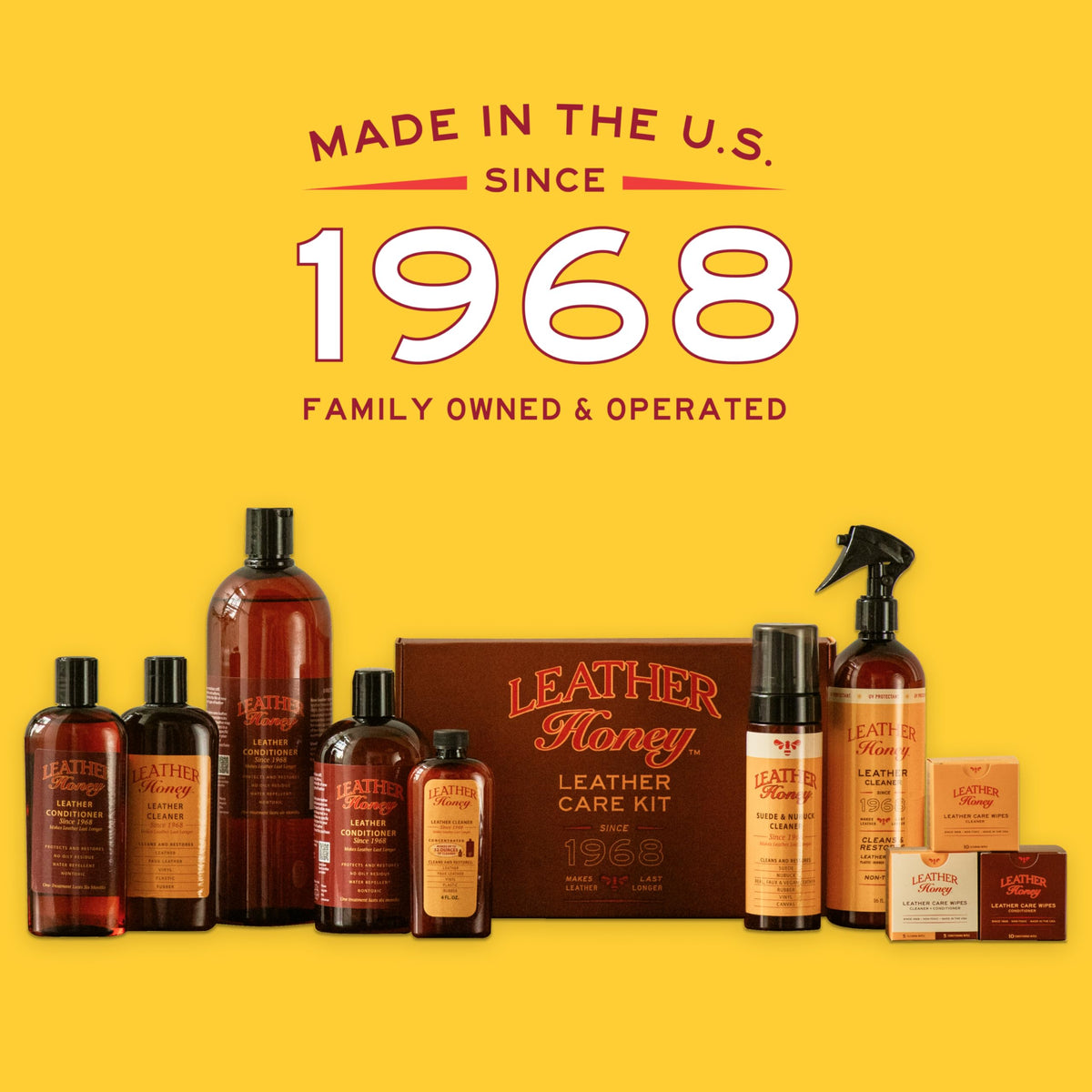 Leather Honey Lederpflege, seit 1968. Für alle Lederartikel, einschließlich Auto, Möbel, Schuhe, Handtaschen und Reitsportartikel. Ungiftig und hergestellt in den USA / 236 ml (1 Stück)