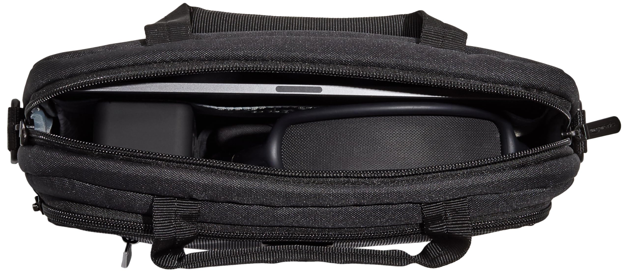 Amazon Basics Laptop Carrying Case with Shoulder Strap and Handle, Large Capacity, 15.6 in, Black