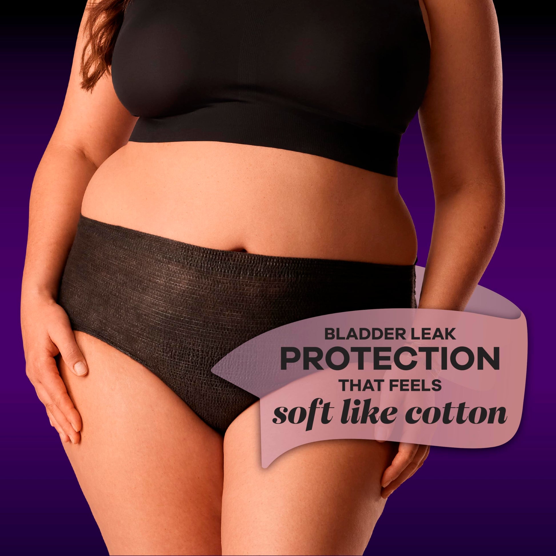 Always Discreet Boutique Incontinence and Postpartum Underwear for Women, Maximum Protection, Small/Medium, Black, 20 Count