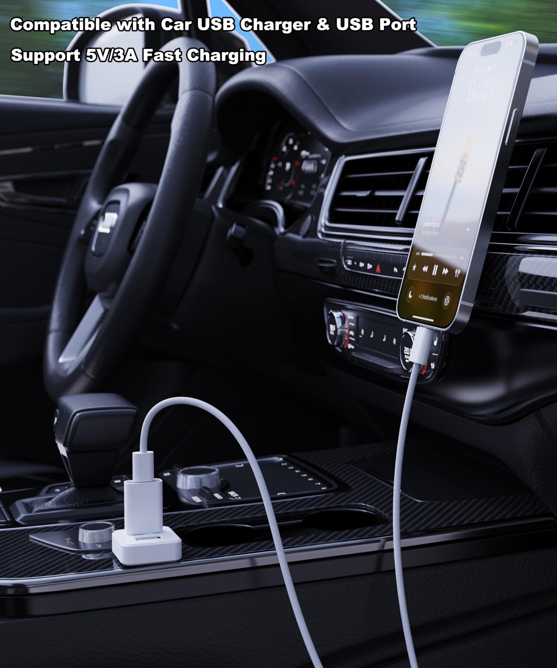 LMUBOY USB to USB C Adapter[Mfi Certified],USB-C Female to USB Male Charger Converter for Apple MagSafe Watch 10/9/8/7/SE/Ultra,Car,iPhone Air 17 16 15 14 13 Mini Pro Max,Samsung Galaxy,Pixel,CarPlay