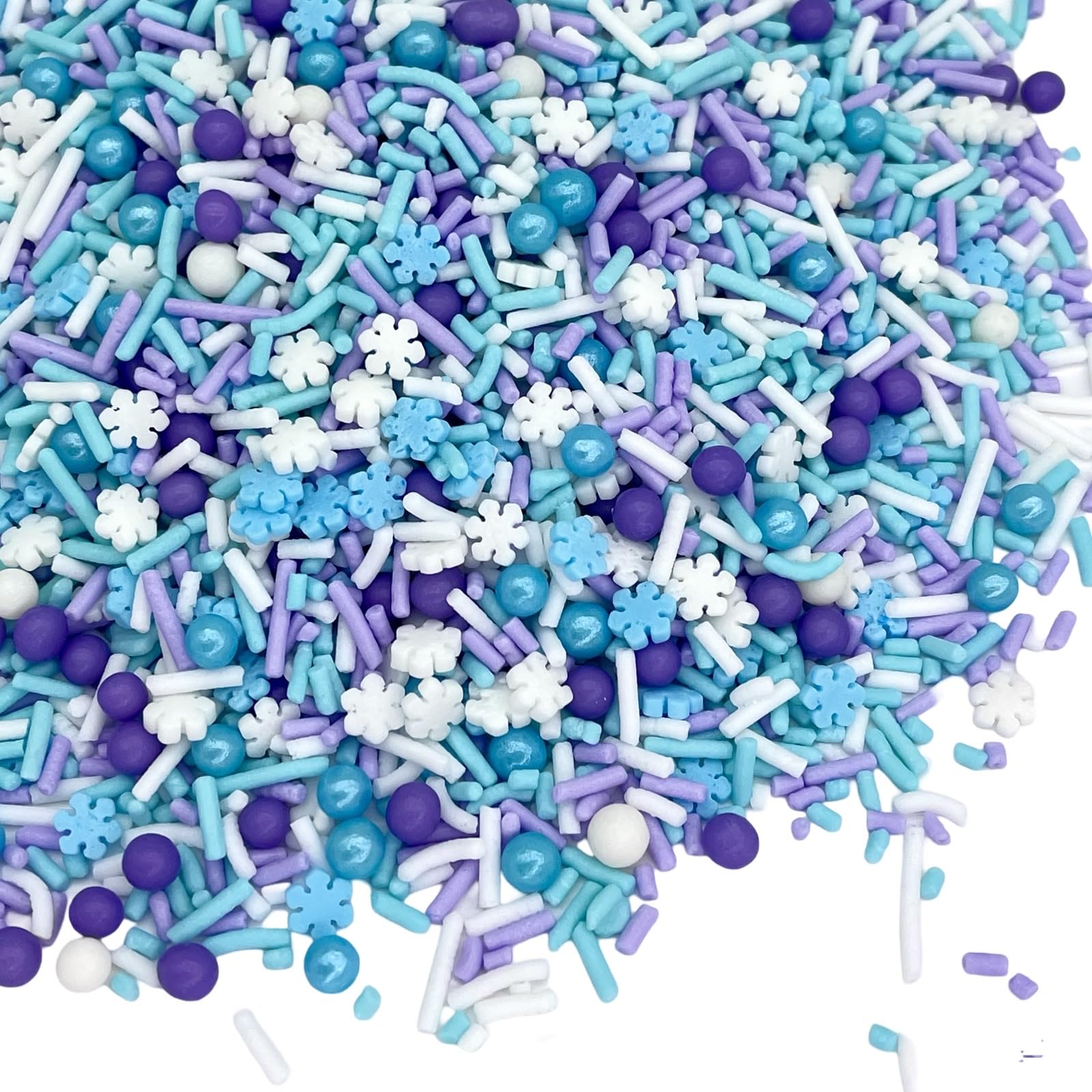 Sprinkles | Frozen in Sugar Sprinkle Mix | Blue Sprinkles | Confetti Sprinkles | Metallic Sprinkles | Snowflake Sprinkles | Cake Sprinkles (Pink purple blue)