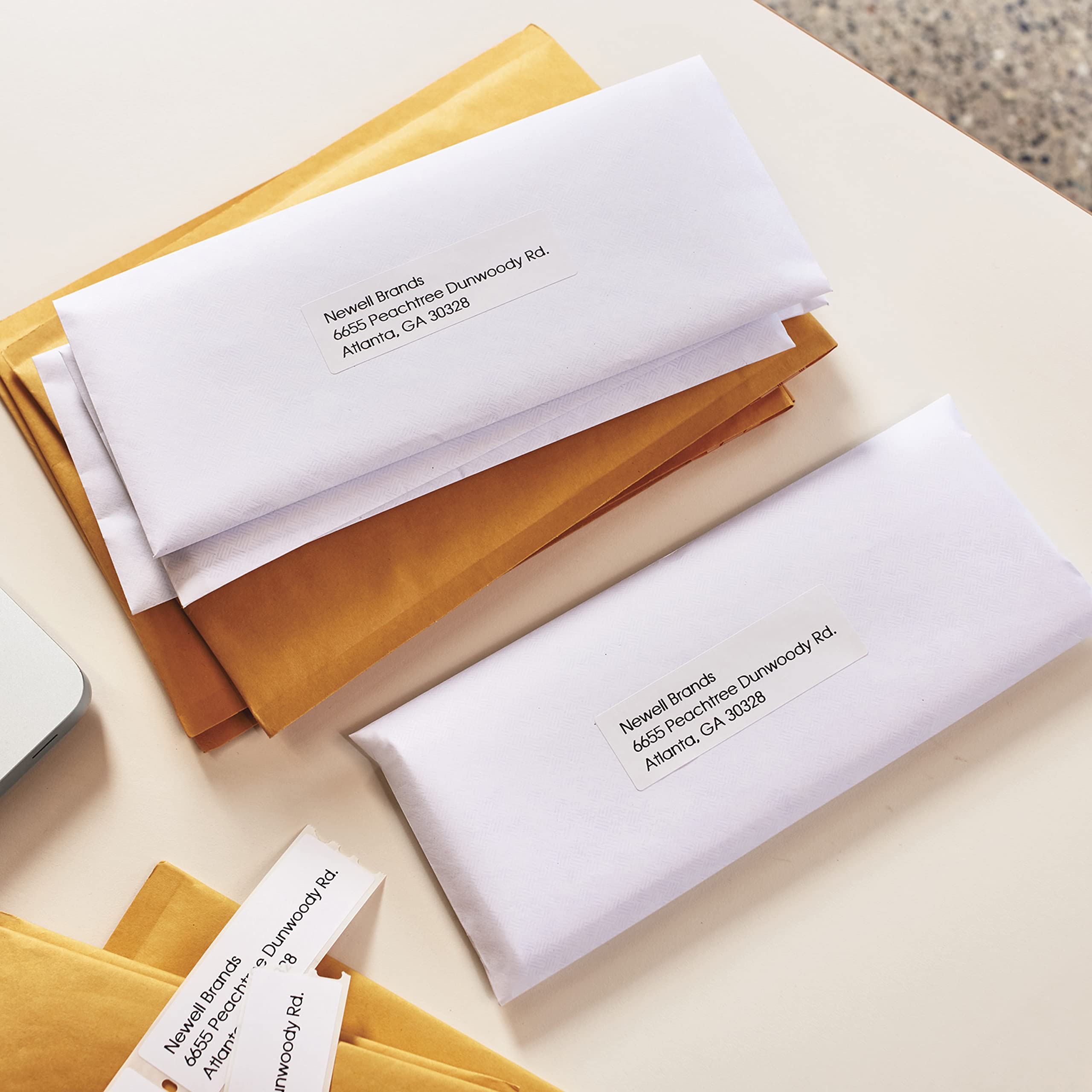 DYMO Authentic LW Mailing Address Labels for LabelWriter Label Printers, (1-1/8" x 3-1/2"), 3 Rolls of 350 (1050 Total)