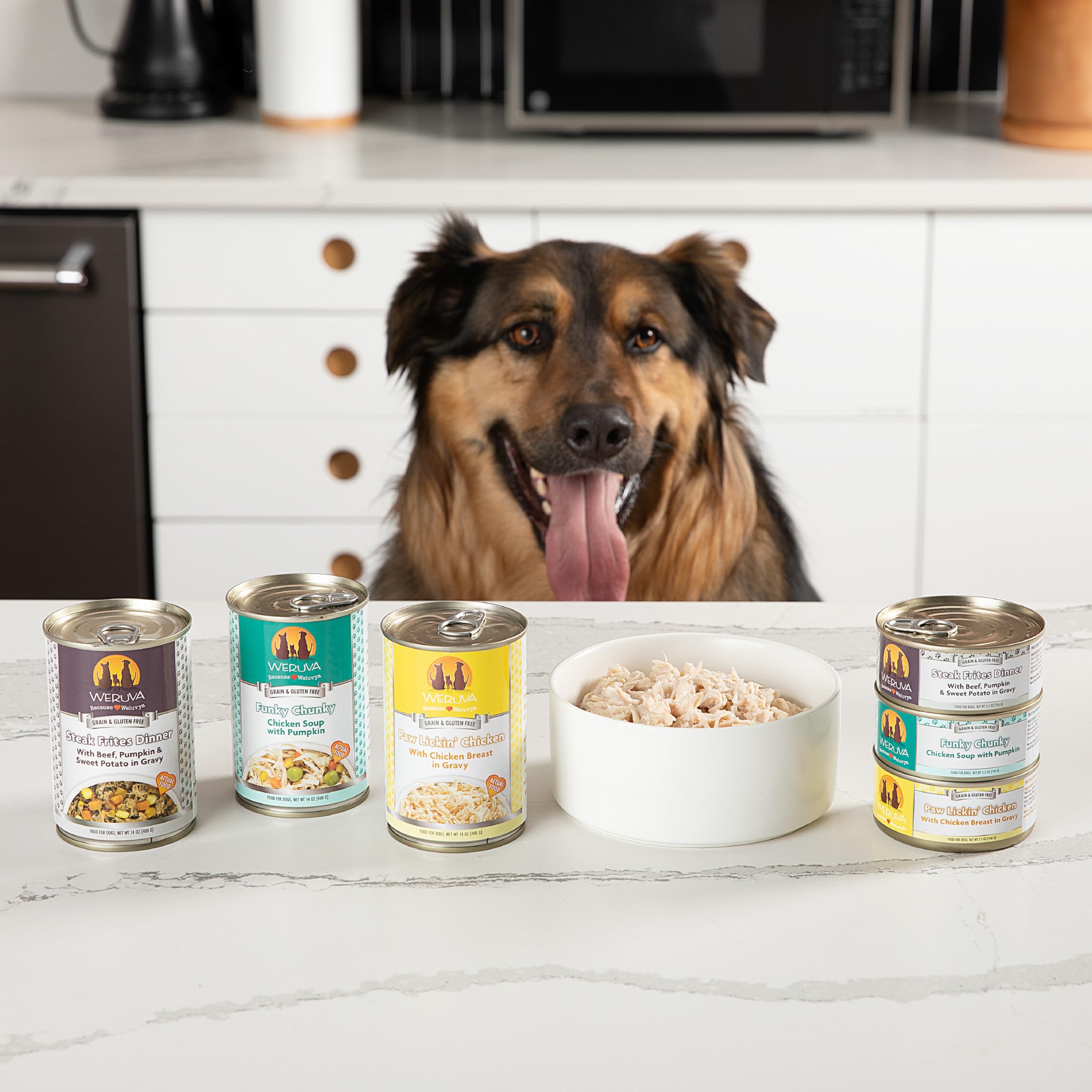 Weruva Classic Dog Food, Paw Lickin’ Chicken with Chicken Breast in Gravy, 14oz Can (Pack of 12)