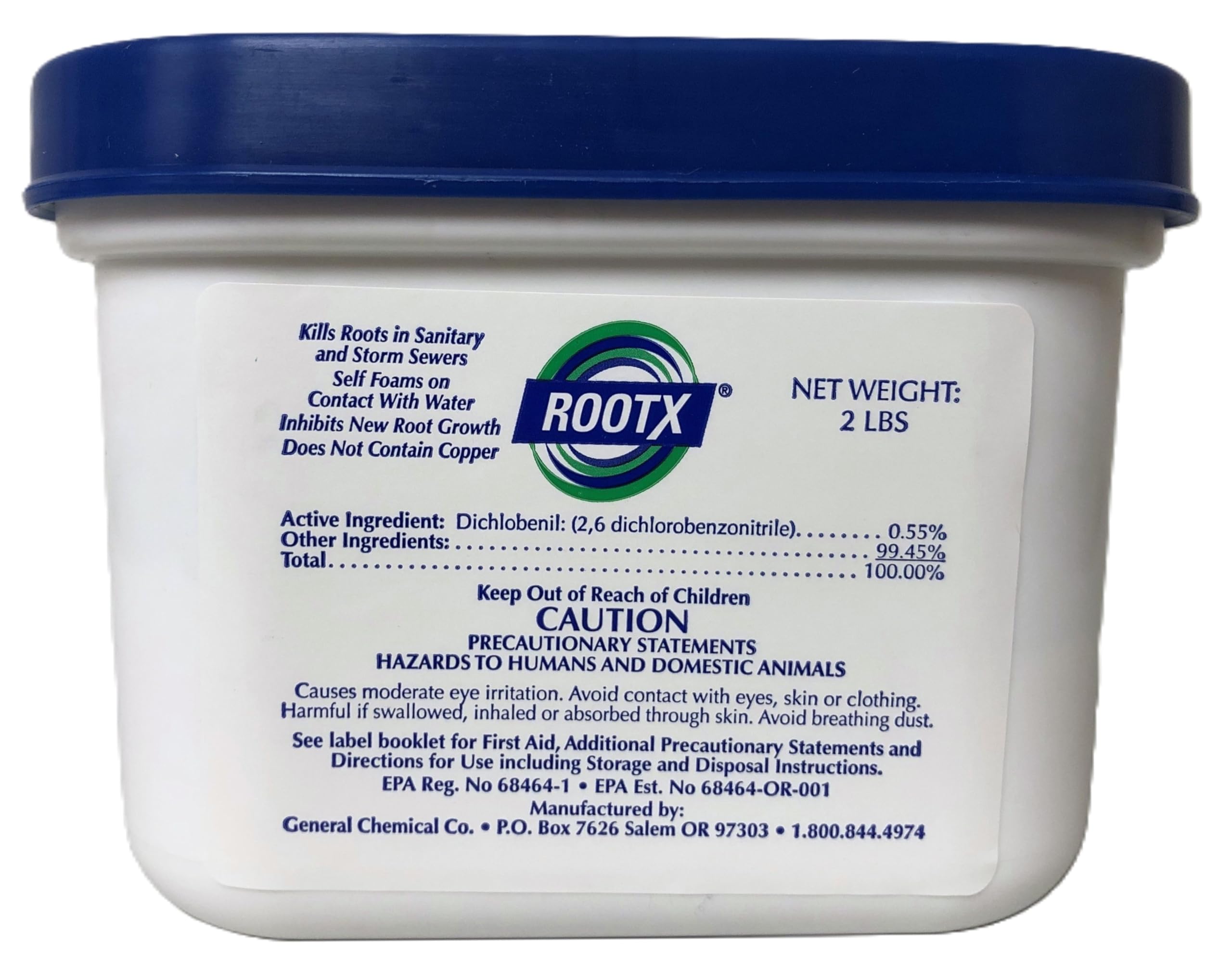ROOTX - 2LB. JAR with Funnel/APPLICATOR Foaming Root Control for Sewer Lines and Septic Systems
