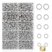 PAXCOO 4600Pcs Silver Jump Rings with Jump Rings Open/Close Tools for Jewelry Making and Necklace Repair (Assorted Sizes)