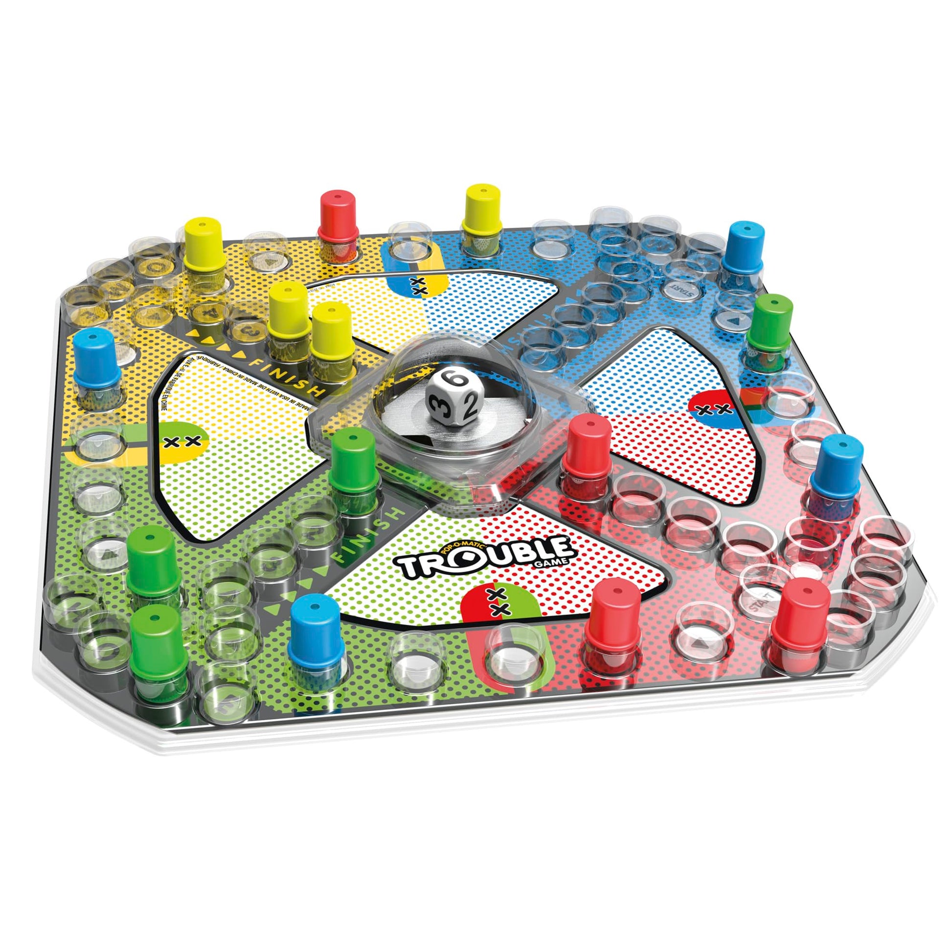 Hasbro Gaming Trouble Kids Board Game, Pop-o-Matic Trouble Game, Kids Games for 2-4 Players, Family Board Games for Kids, Kids Gifts, Ages 5 and Up, Packaging May Vary
