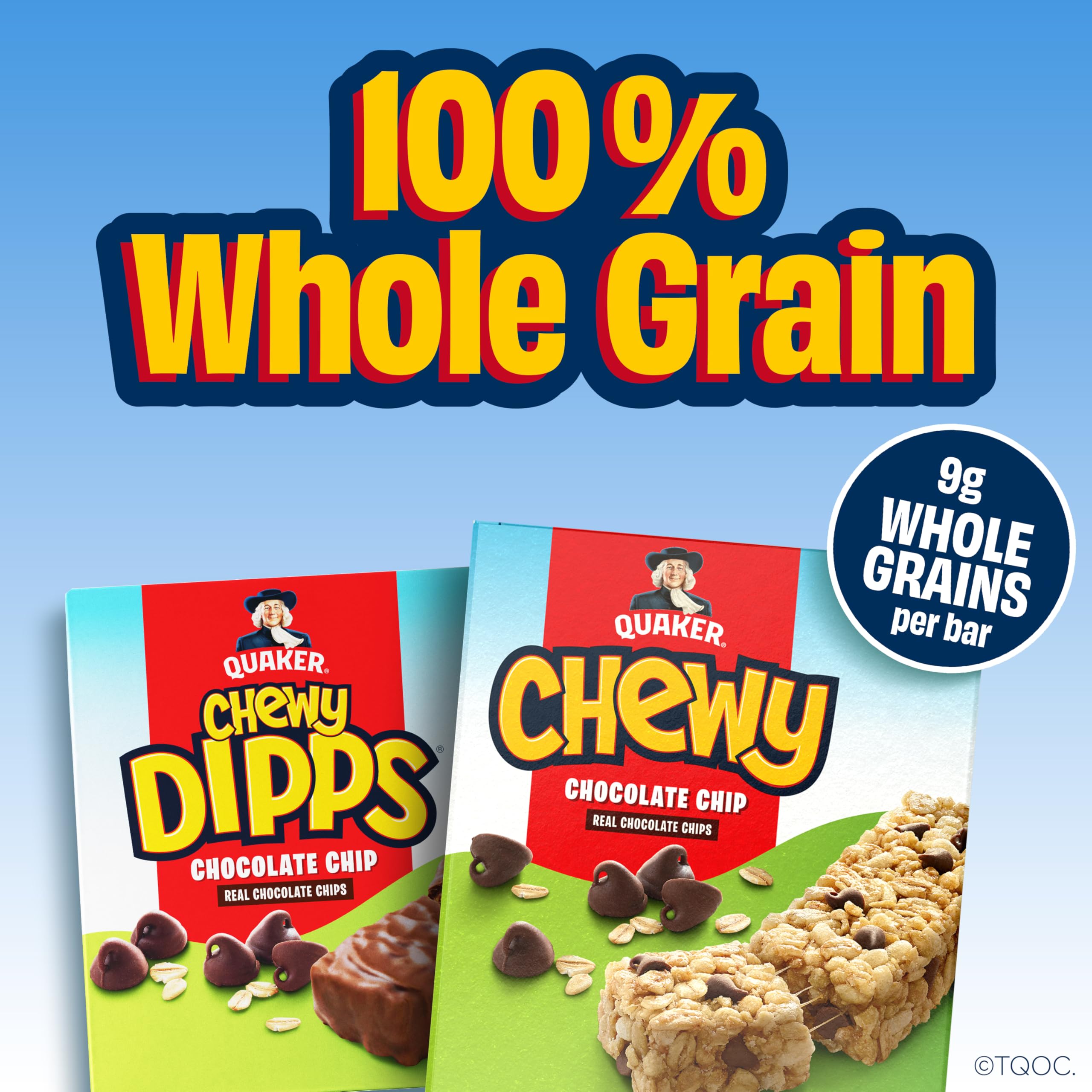 Quaker Chewy Dipps Granola Bars Chocolate Chip, 1.09 oz, 14 Ct