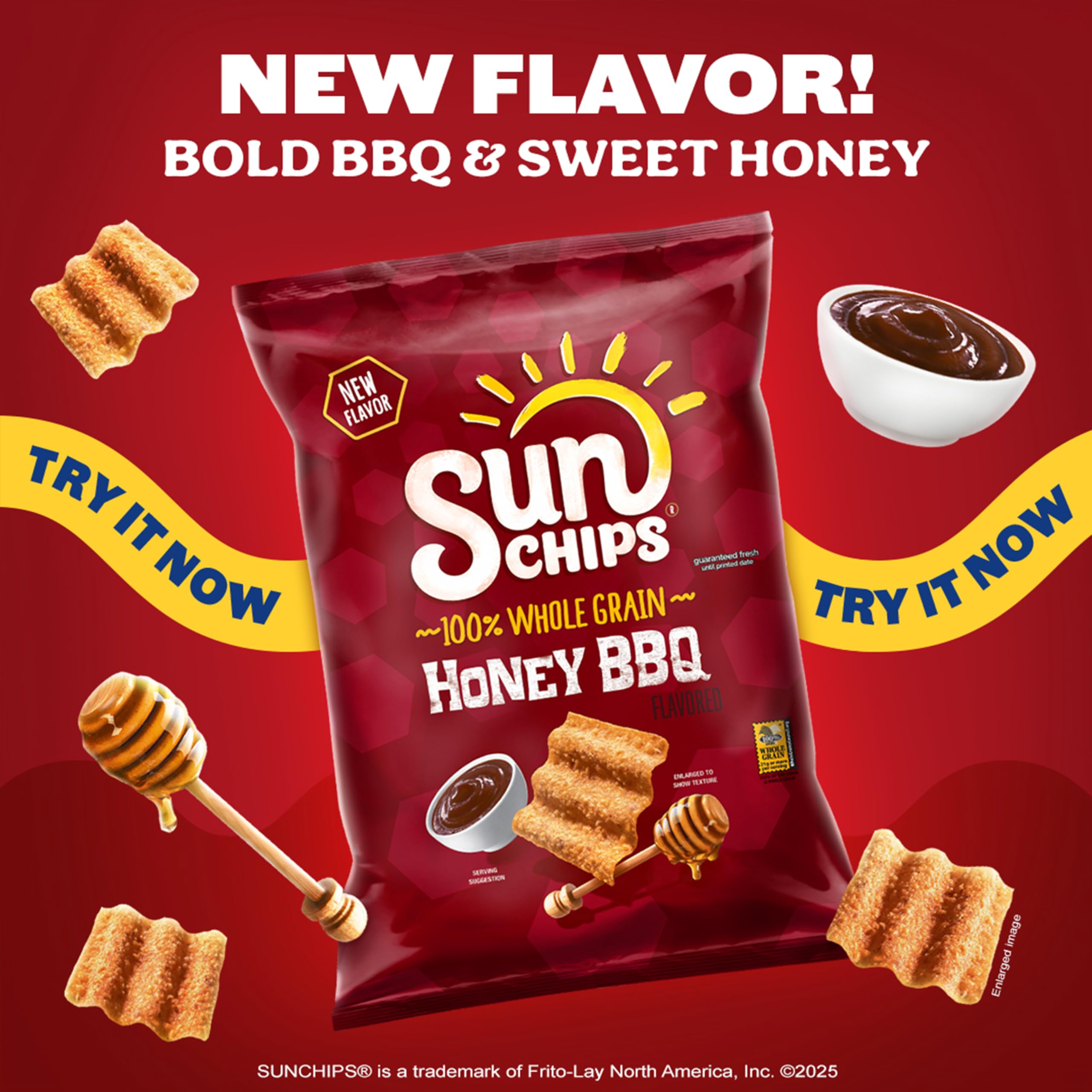 SunChips 100% Whole Grain Snacks, 6 Flavor Variety Pack, 1 oz Bags (Pack of 21)