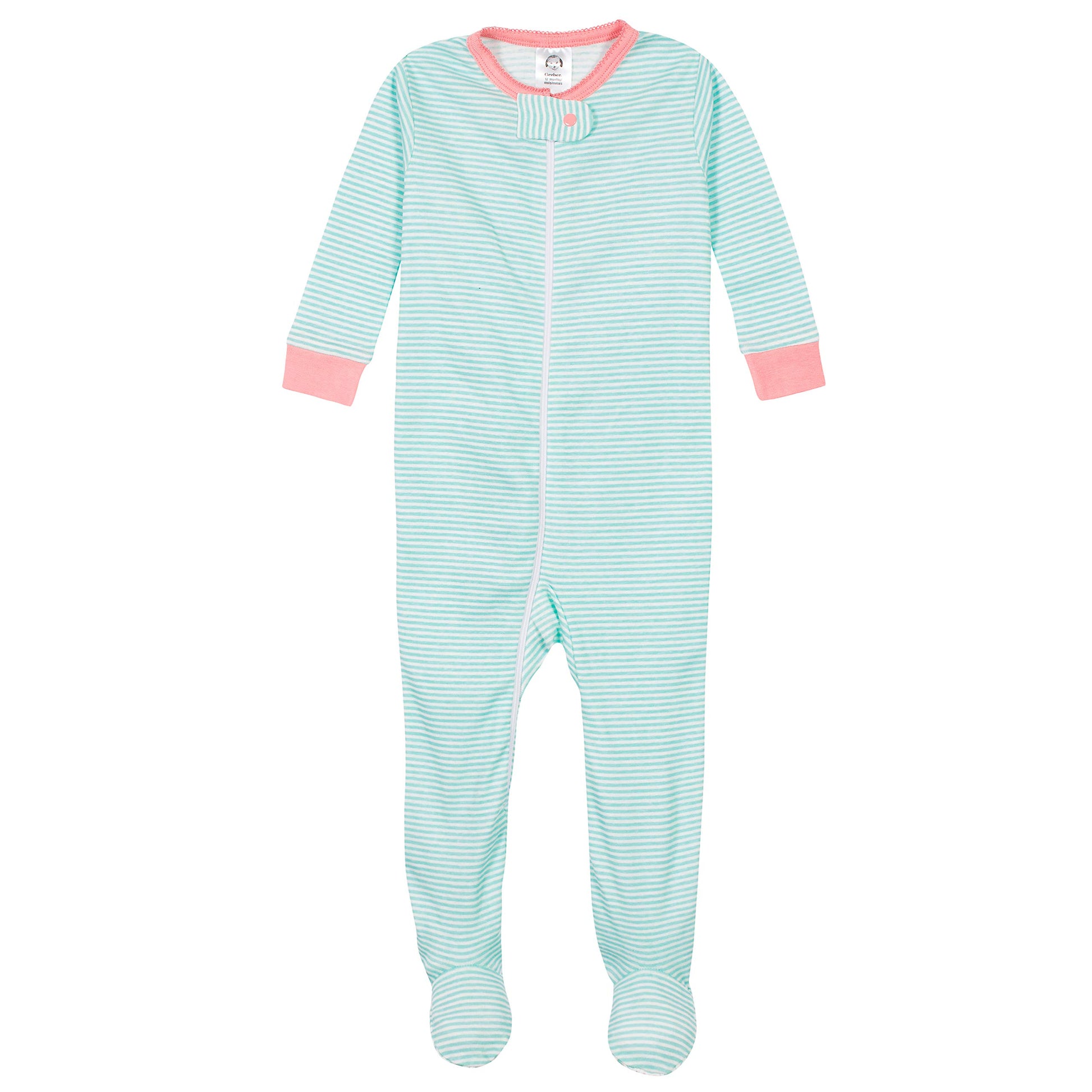 Gerber Baby Girls' 4-Pack Footed Pajamas, Love Llamas Pink, 18 Months